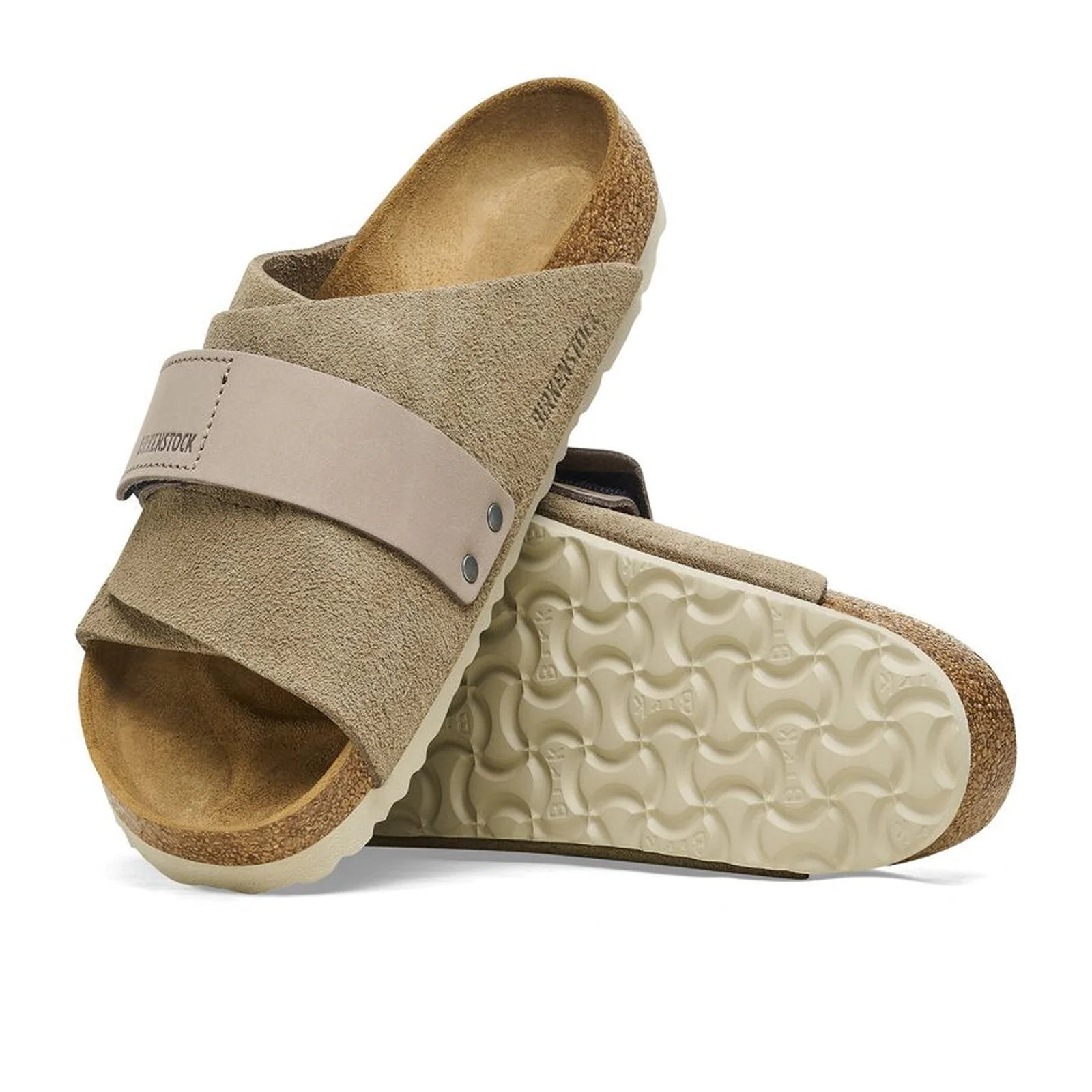 Birkenstock Kyoto Narrow Slide Sandal (Women) - Taupe Suede - Image 3