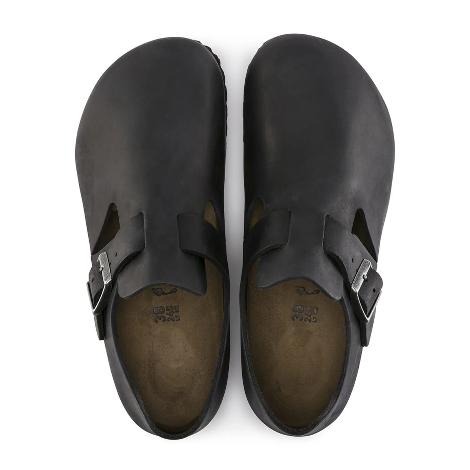 Birkenstock London Clog (Unisex) - Black Oiled Leather - Image 2