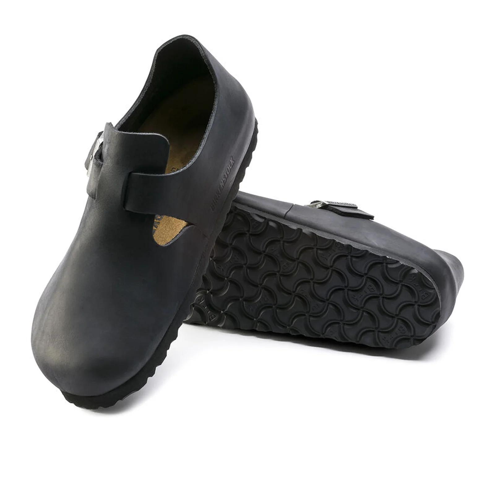 Birkenstock London Clog (Unisex) - Black Oiled Leather - Image 3