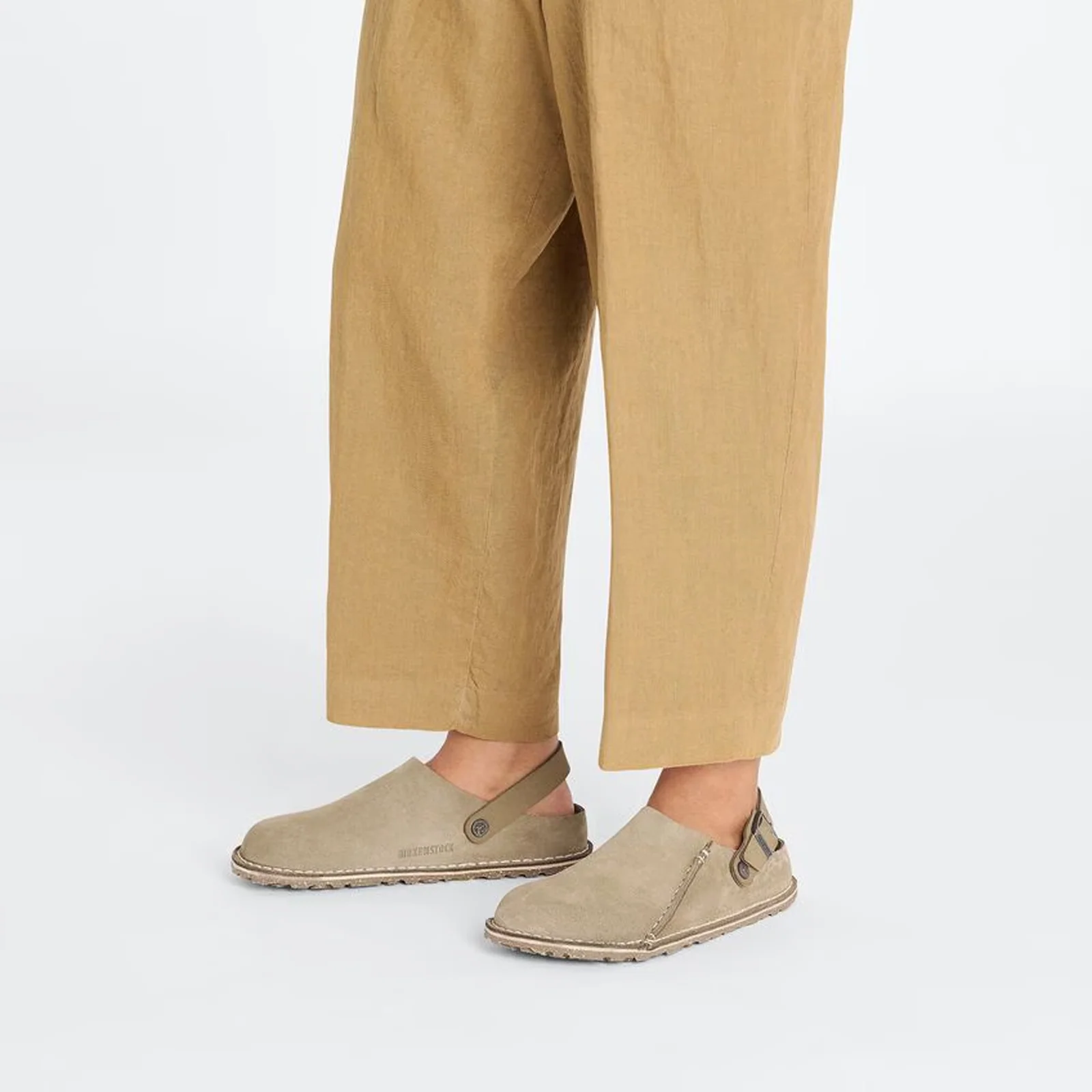 Birkenstock Lutry Narrow Slipper (Women) - Gray Taupe Suede - Image 6