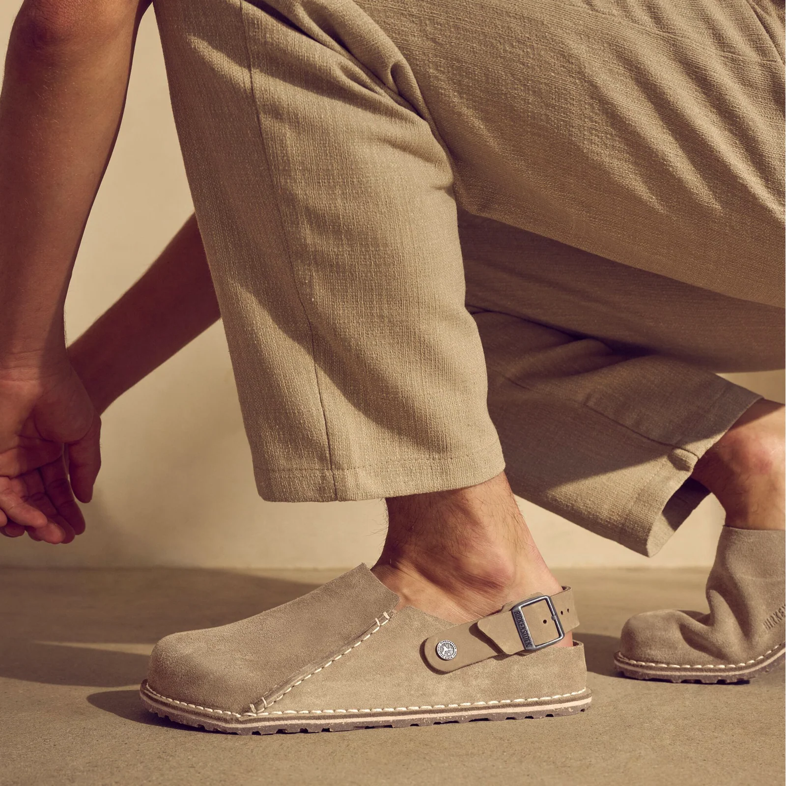 Birkenstock Lutry Narrow Slipper (Women) - Gray Taupe Suede - Image 9