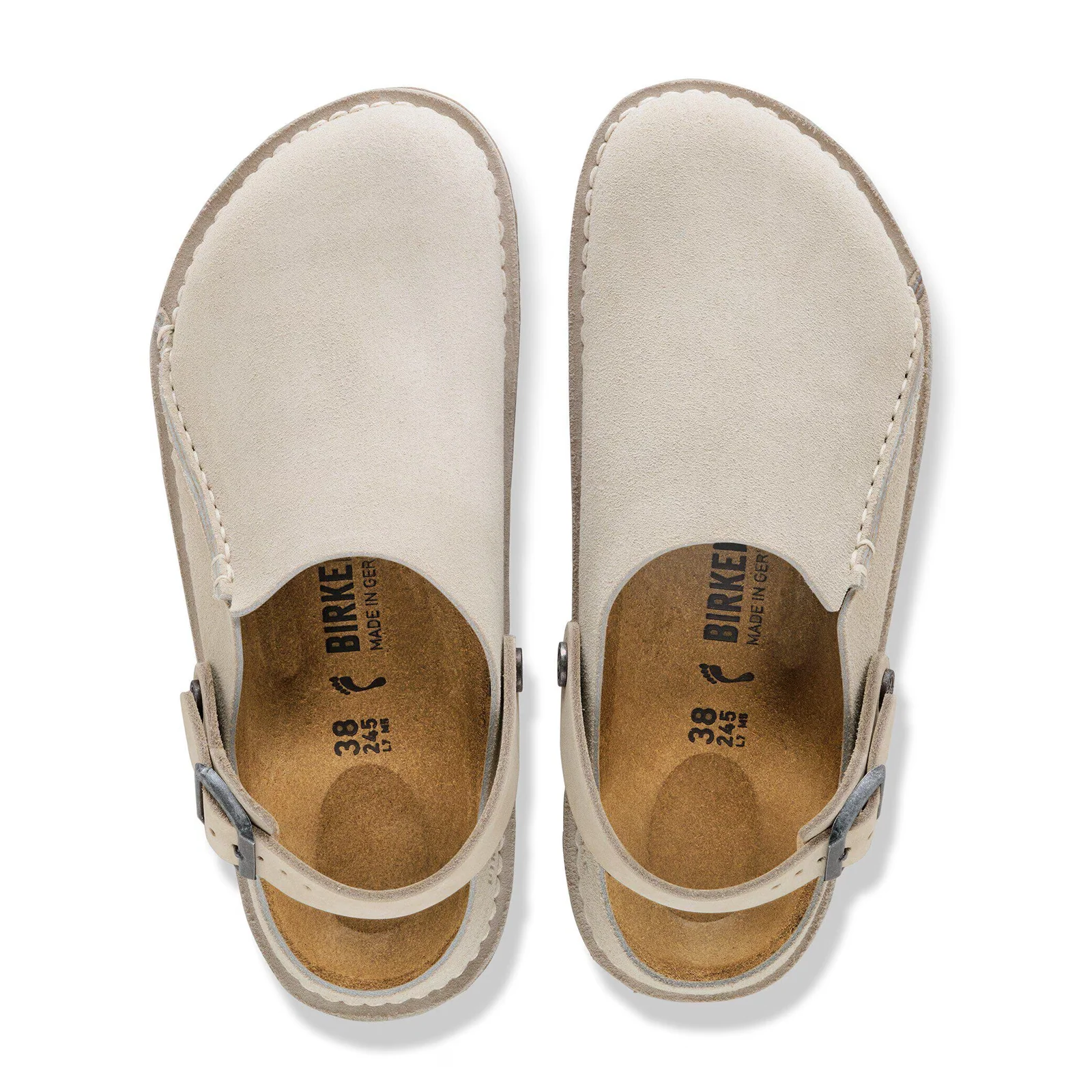 Birkenstock Lutry Narrow Slipper (Women) - Oyster Suede - Image 2