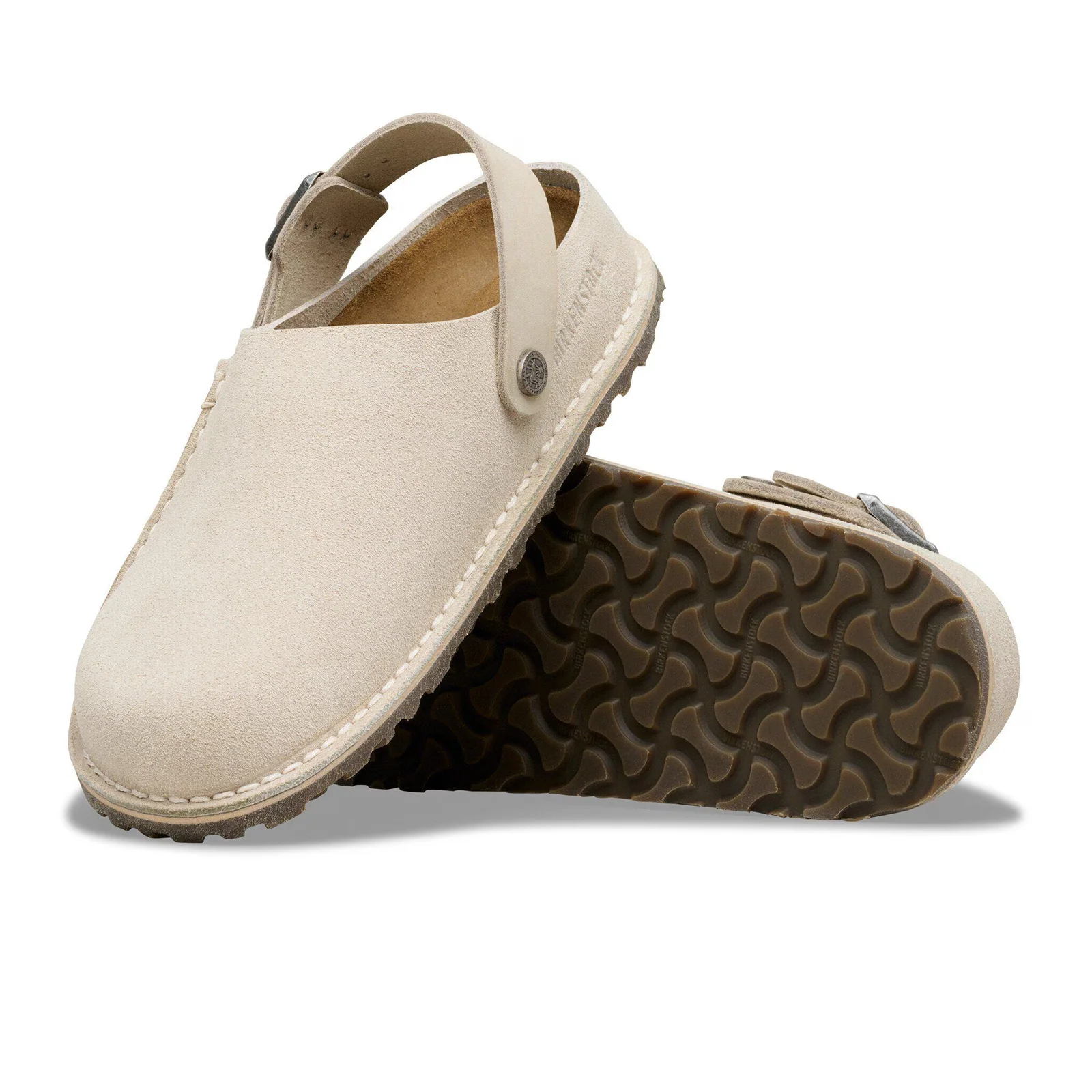 Birkenstock Lutry Narrow Slipper (Women) - Oyster Suede - Image 3