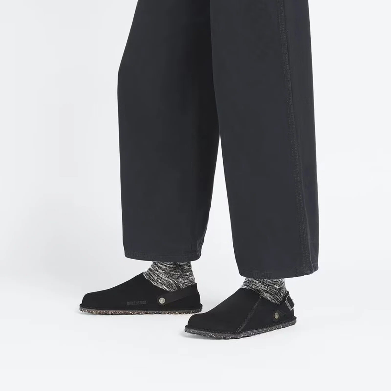 Birkenstock Lutry Slipper (Men) - Black Suede - Image 6
