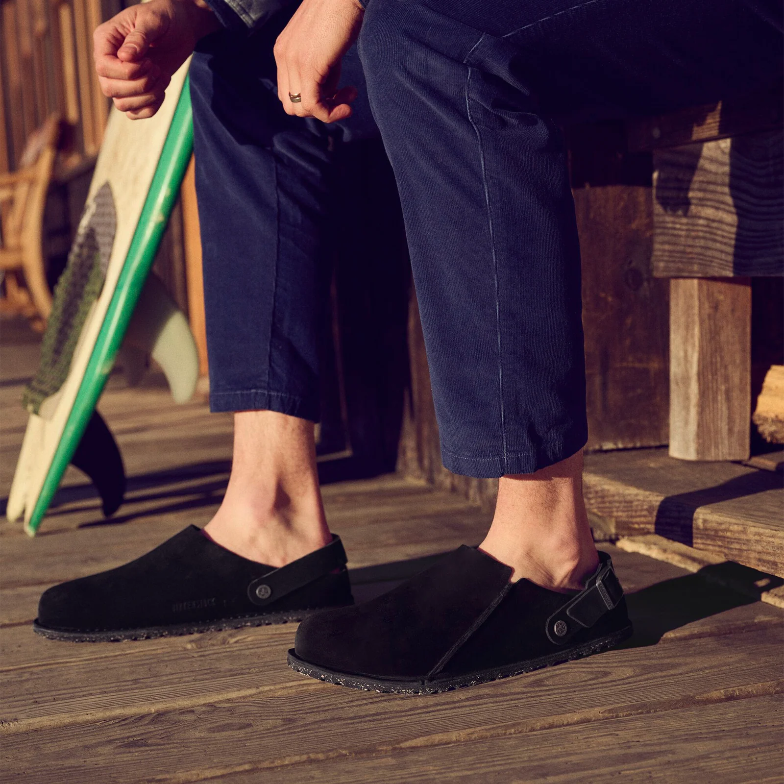 Birkenstock Lutry Slipper (Men) - Black Suede - Image 8