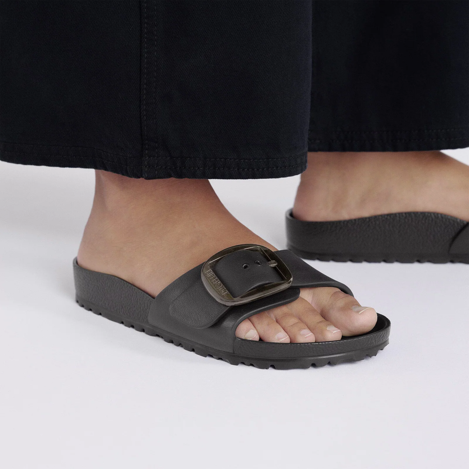 Birkenstock Madrid Big Buckle EVA Slide Sandal (Women) - Black - Image 7