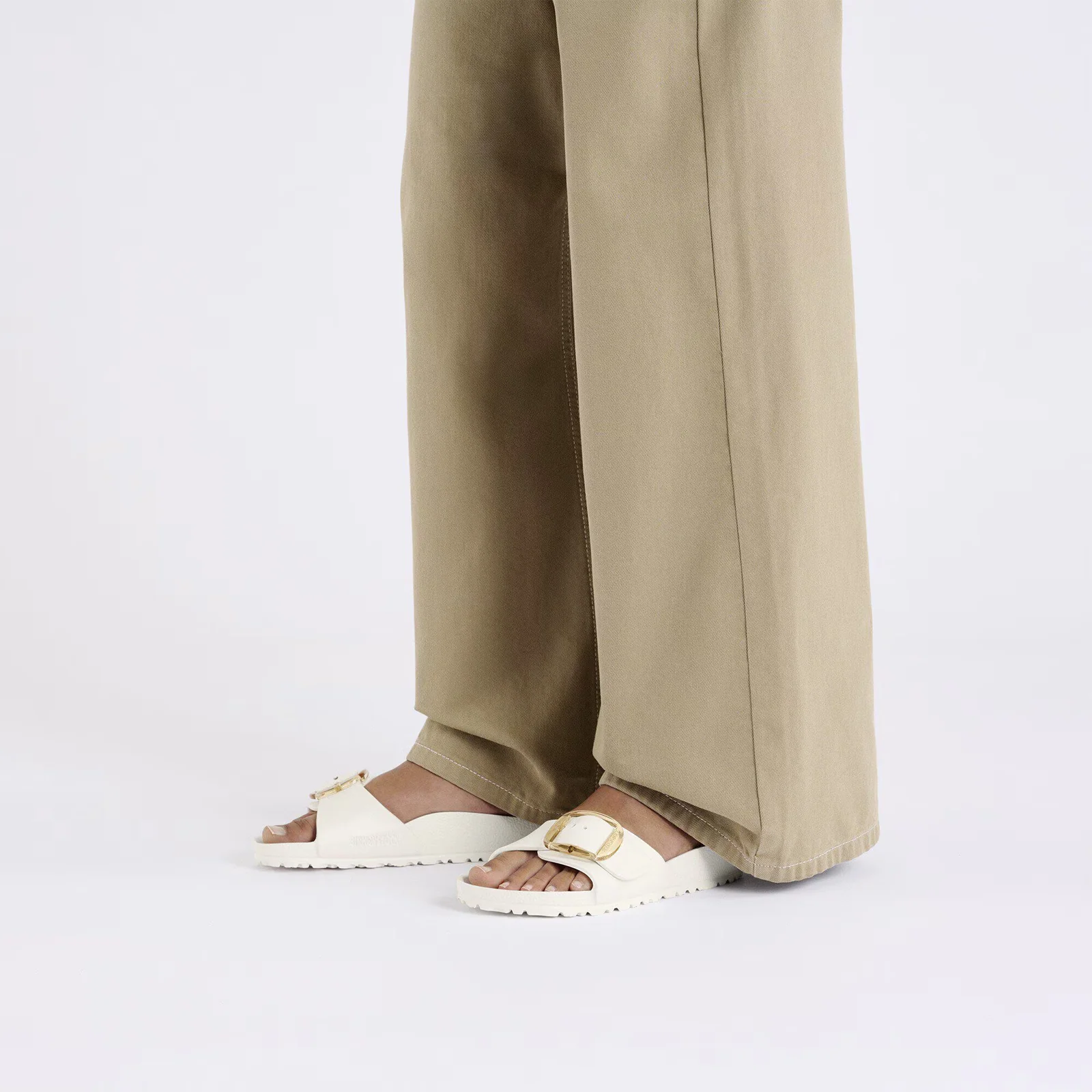 Birkenstock Madrid Big Buckle EVA Slide Sandal (Women) - Eggshell - Image 6