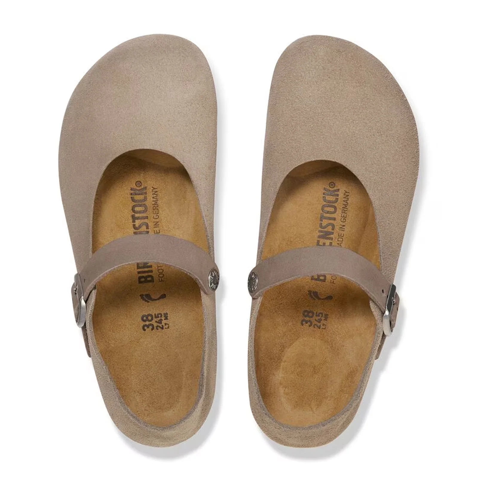 Birkenstock Mantova Mary Jane Flat (Women) - Taupe Suede - Image 2