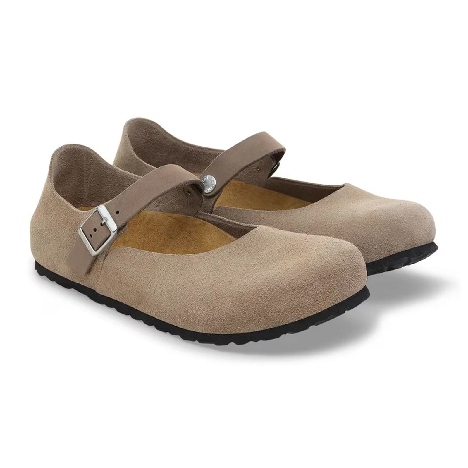 Birkenstock Mantova Mary Jane Flat (Women) - Taupe Suede - Image 4