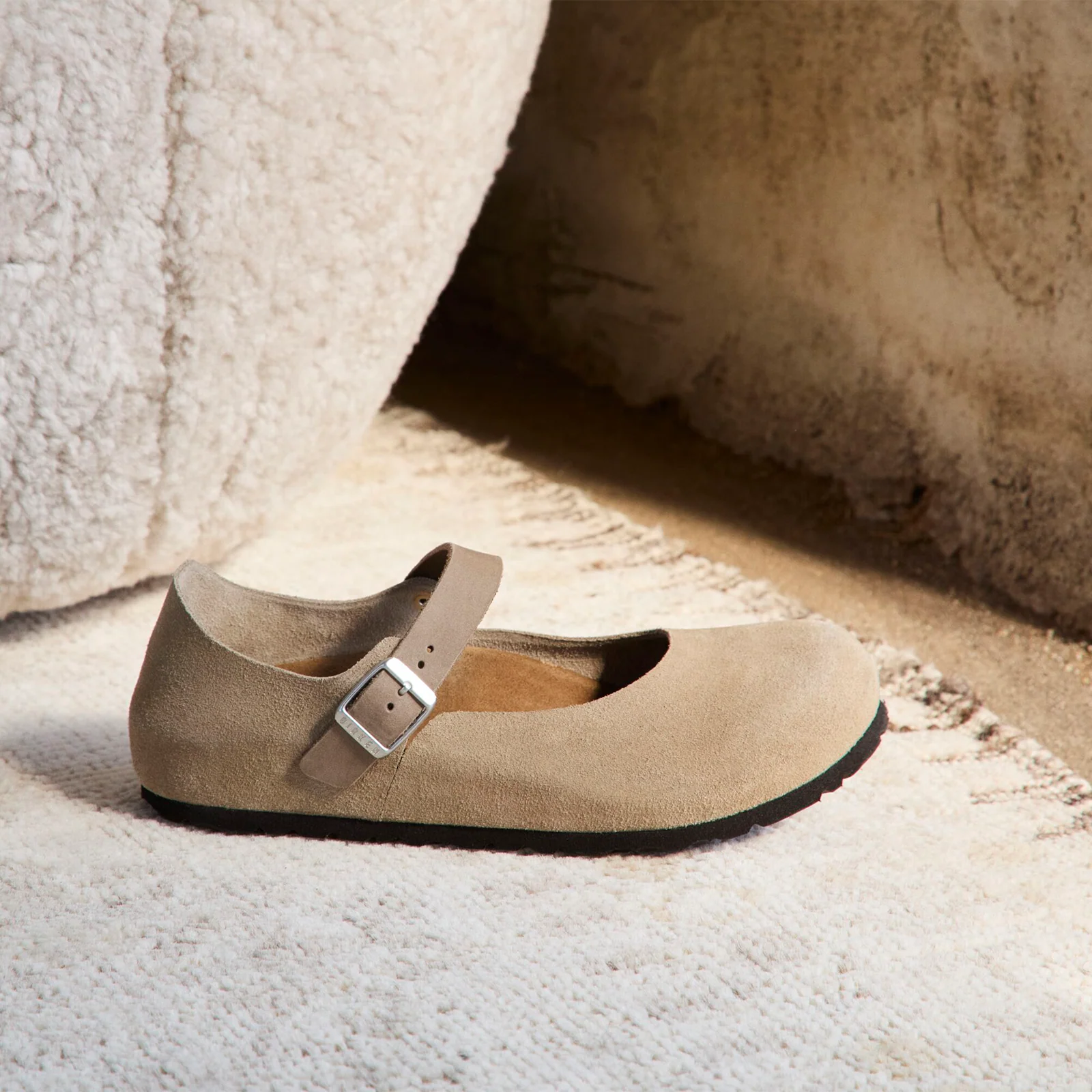 Birkenstock Mantova Mary Jane Flat (Women) - Taupe Suede - Image 7