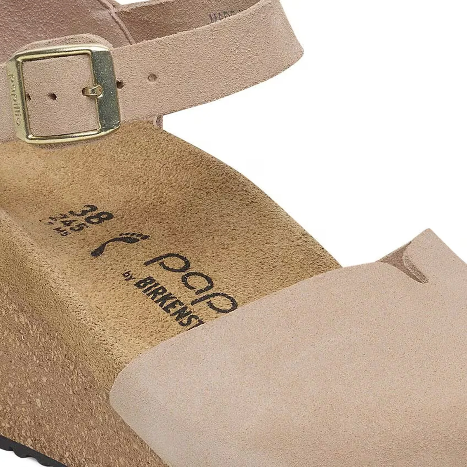Birkenstock Mary Narrow Wedge Sandal (Women) - Warm Sand Suede - Image 5