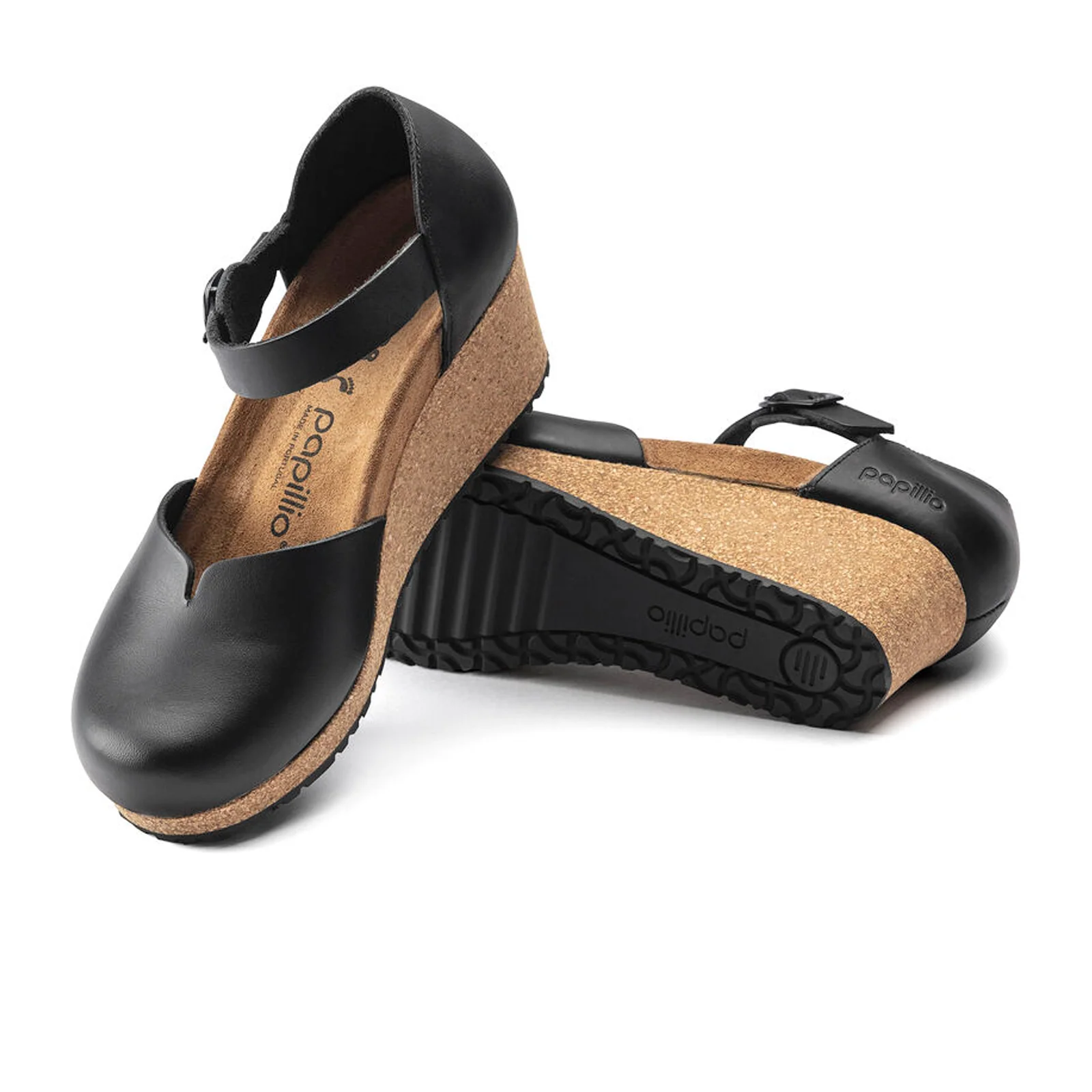 Birkenstock Mary Ring-Buckle Narrow Wedge Sandal (Women) - Black Leather - Image 3