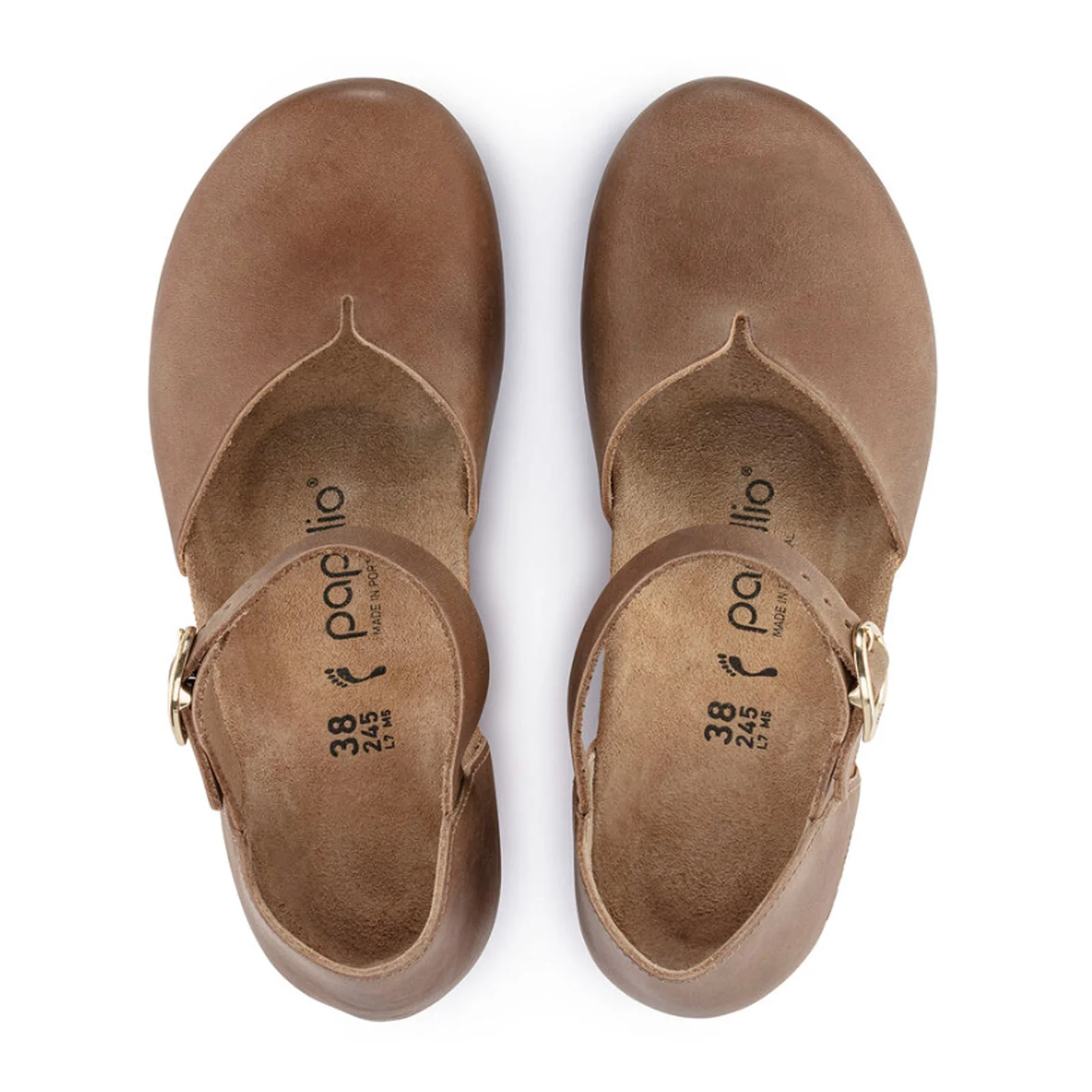 Birkenstock Mary Ring-Buckle Narrow Wedge Sandal (Women) - Cognac Oiled Leather - Image 2