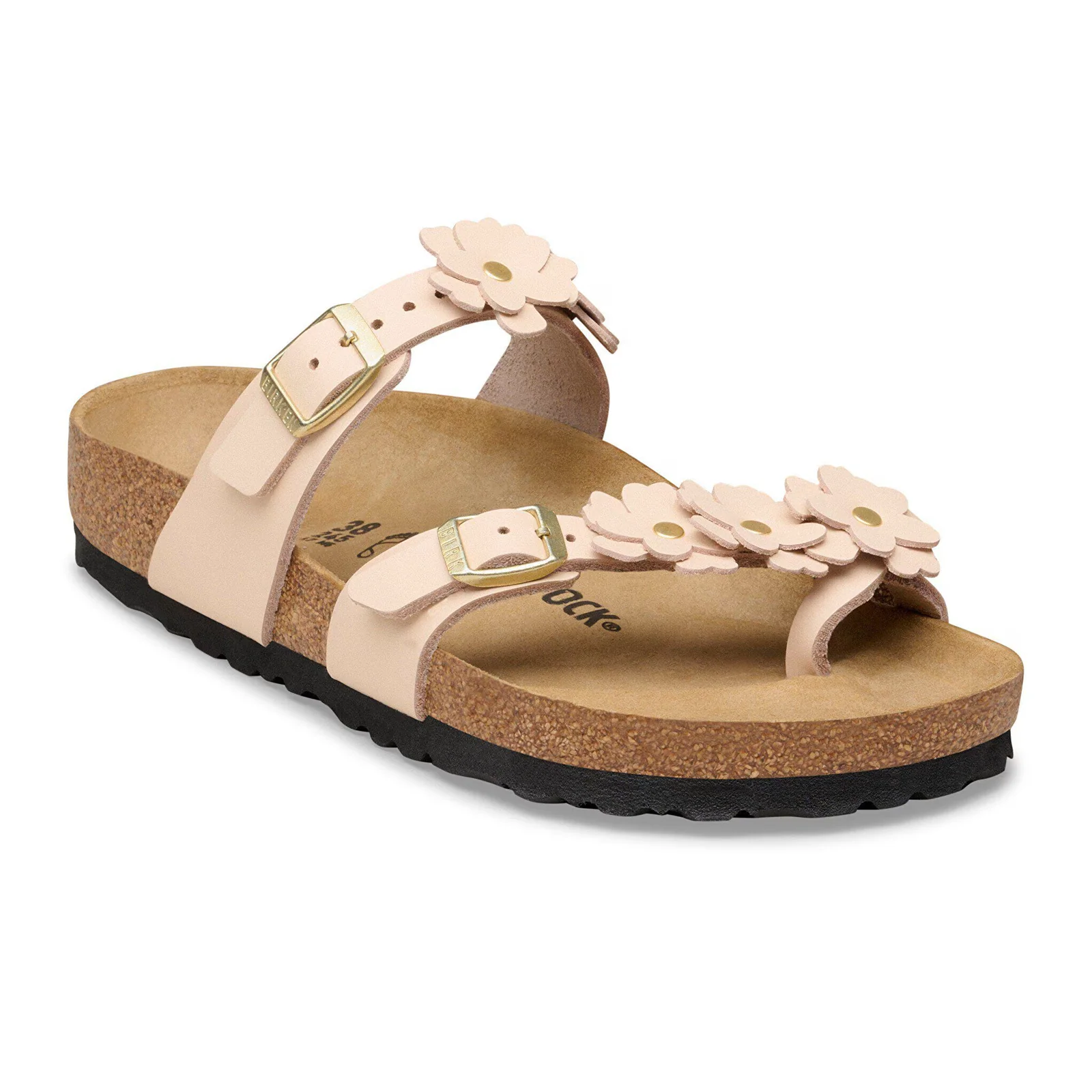 Birkenstock Mayari Flowers Sandal (Women) - Light Rose Leather