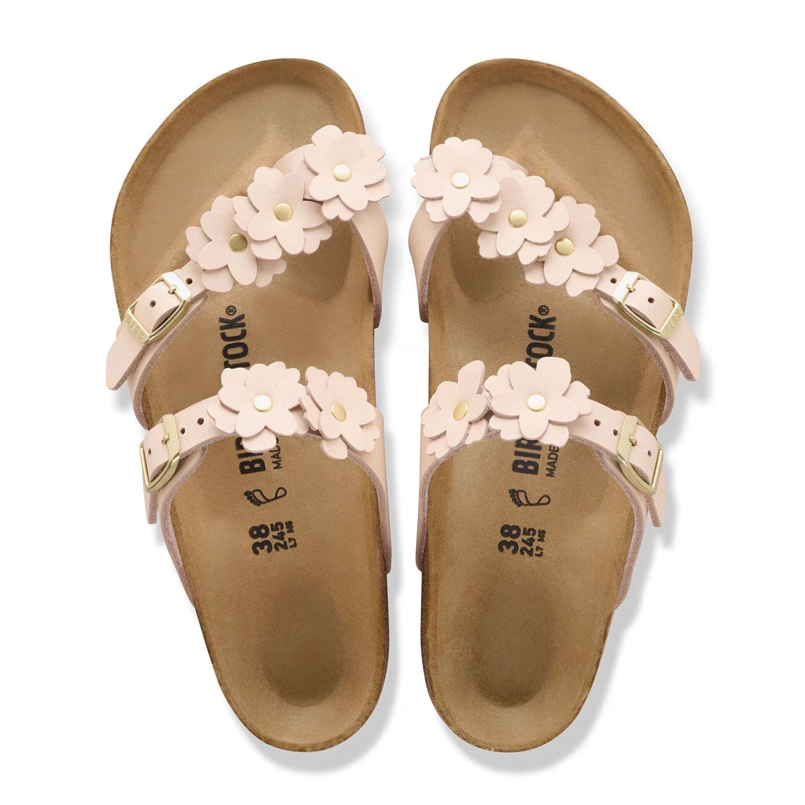 Birkenstock Mayari Flowers Sandal (Women) - Light Rose Leather - Image 2