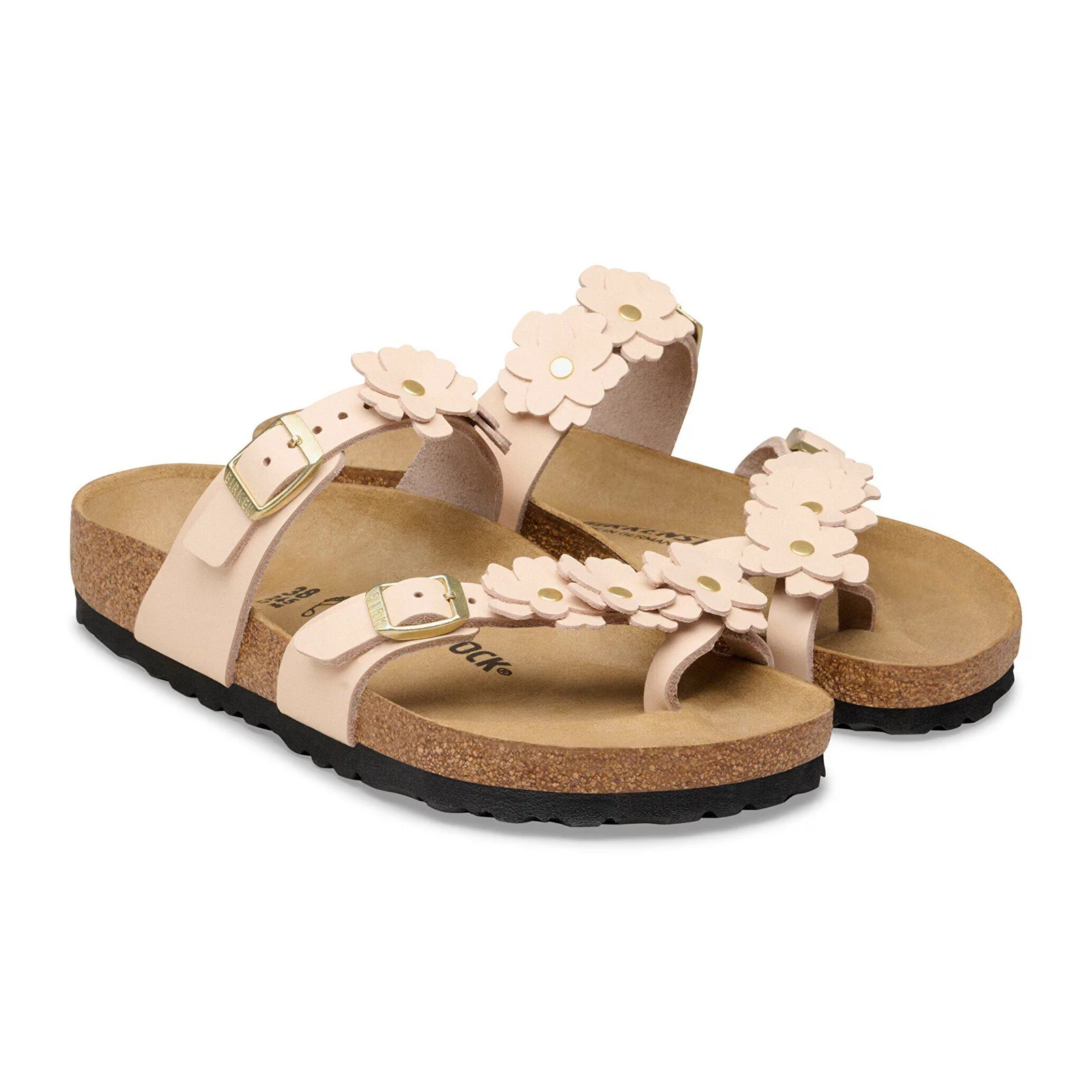Birkenstock Mayari Flowers Sandal (Women) - Light Rose Leather - Image 4
