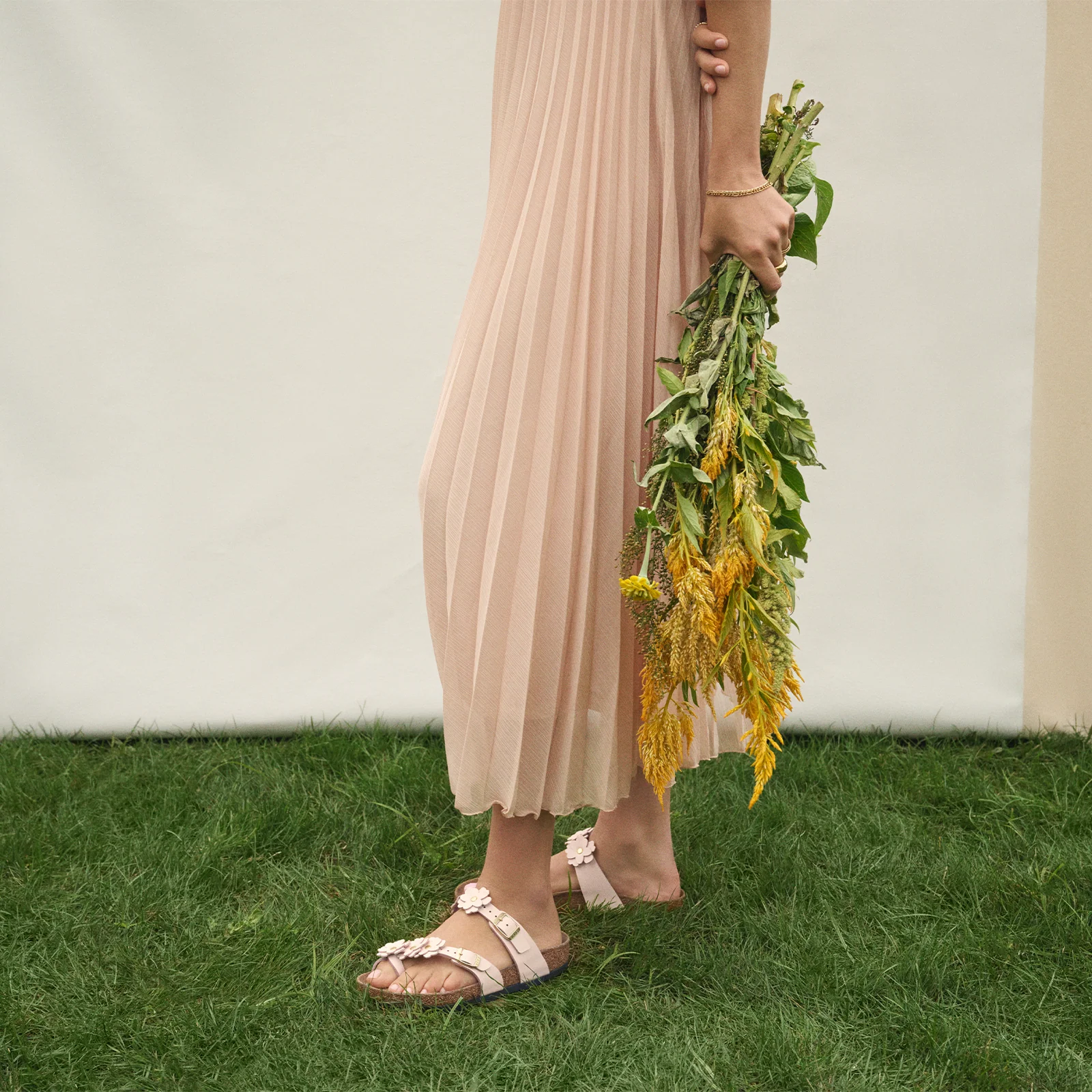 Birkenstock Mayari Flowers Sandal (Women) - Light Rose Leather - Image 8