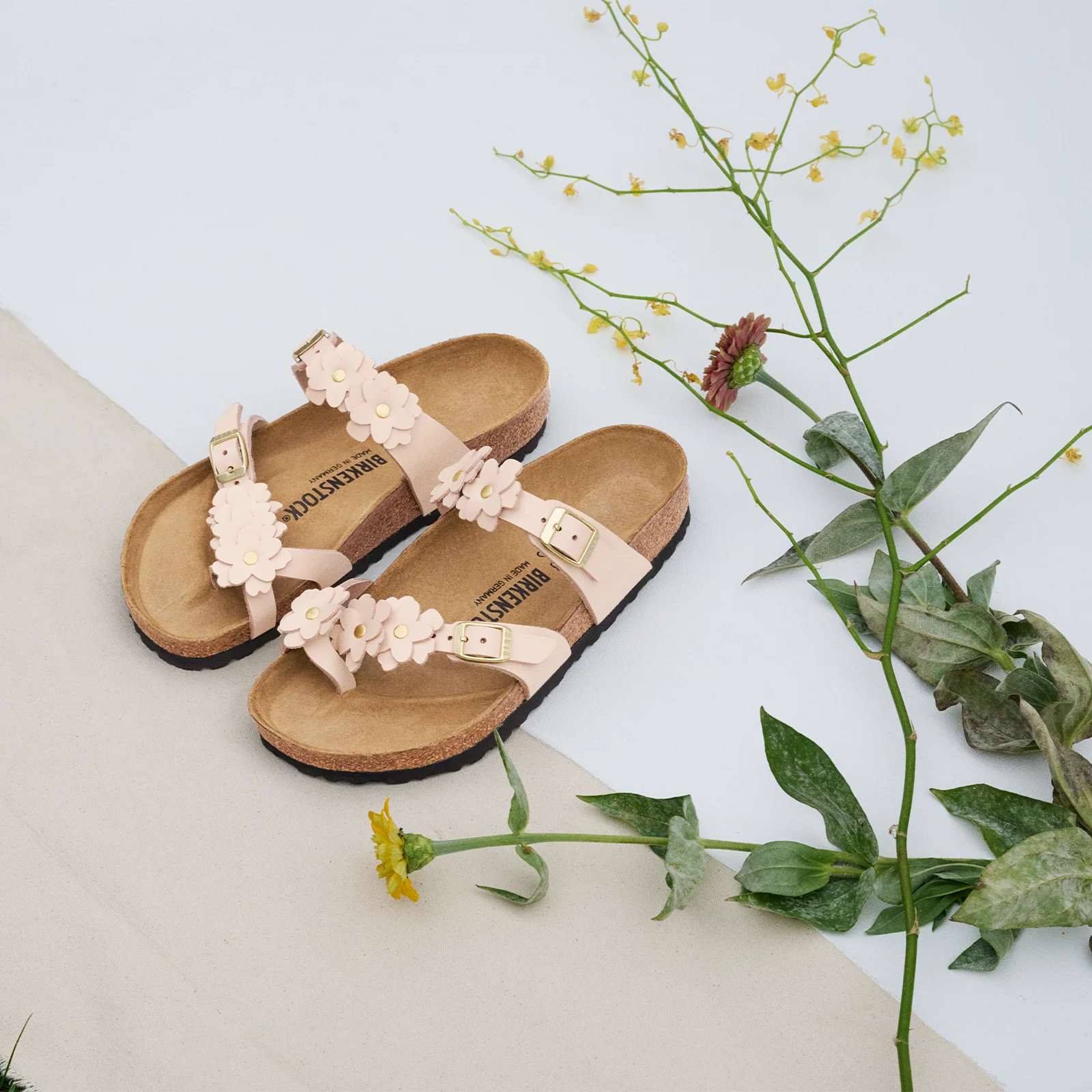 Birkenstock Mayari Flowers Sandal (Women) - Light Rose Leather - Image 9