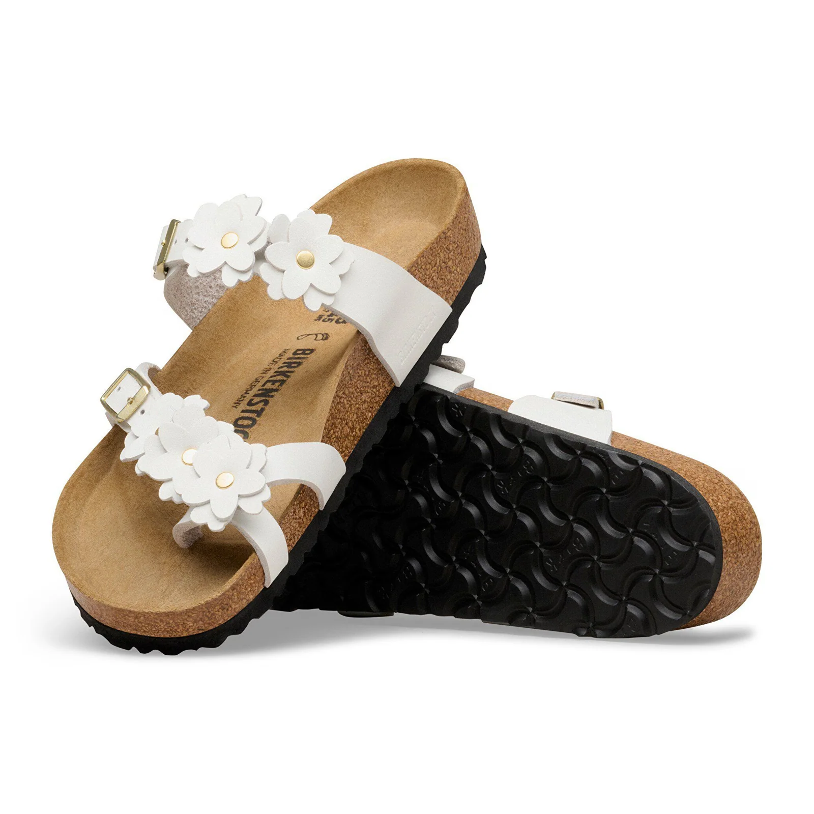 Birkenstock Mayari Flowers Sandal (Women) - White Leather - Image 3