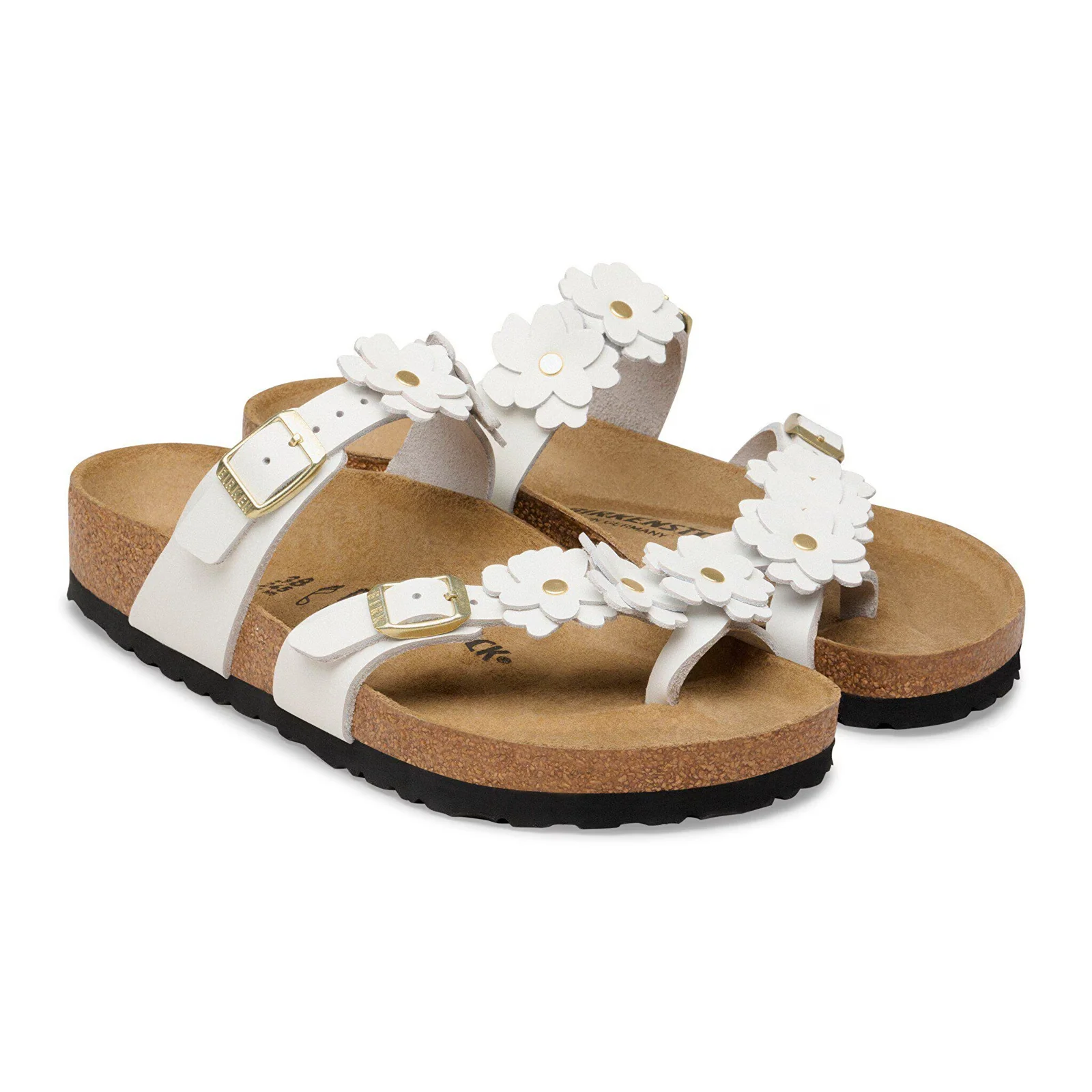 Birkenstock Mayari Flowers Sandal (Women) - White Leather - Image 4
