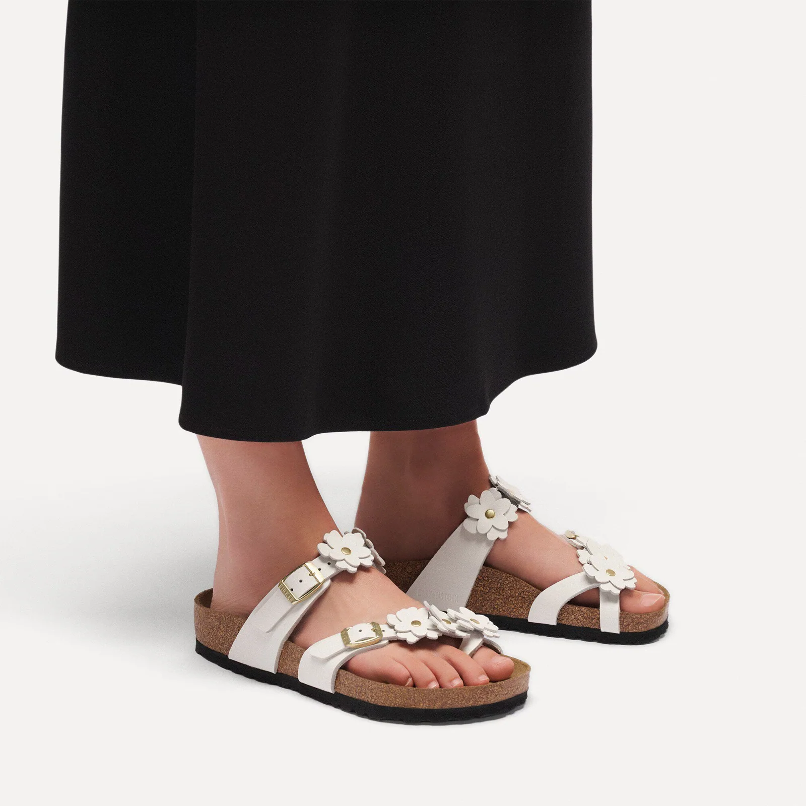 Birkenstock Mayari Flowers Sandal (Women) - White Leather - Image 6