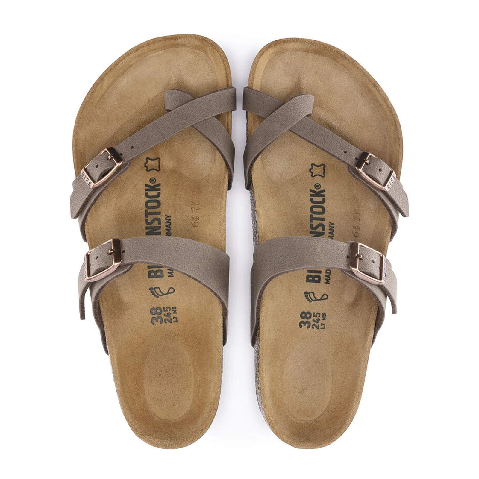 Birkenstock Mayari Narrow Sandal (Women) - Mocha Birkibuc - Image 2