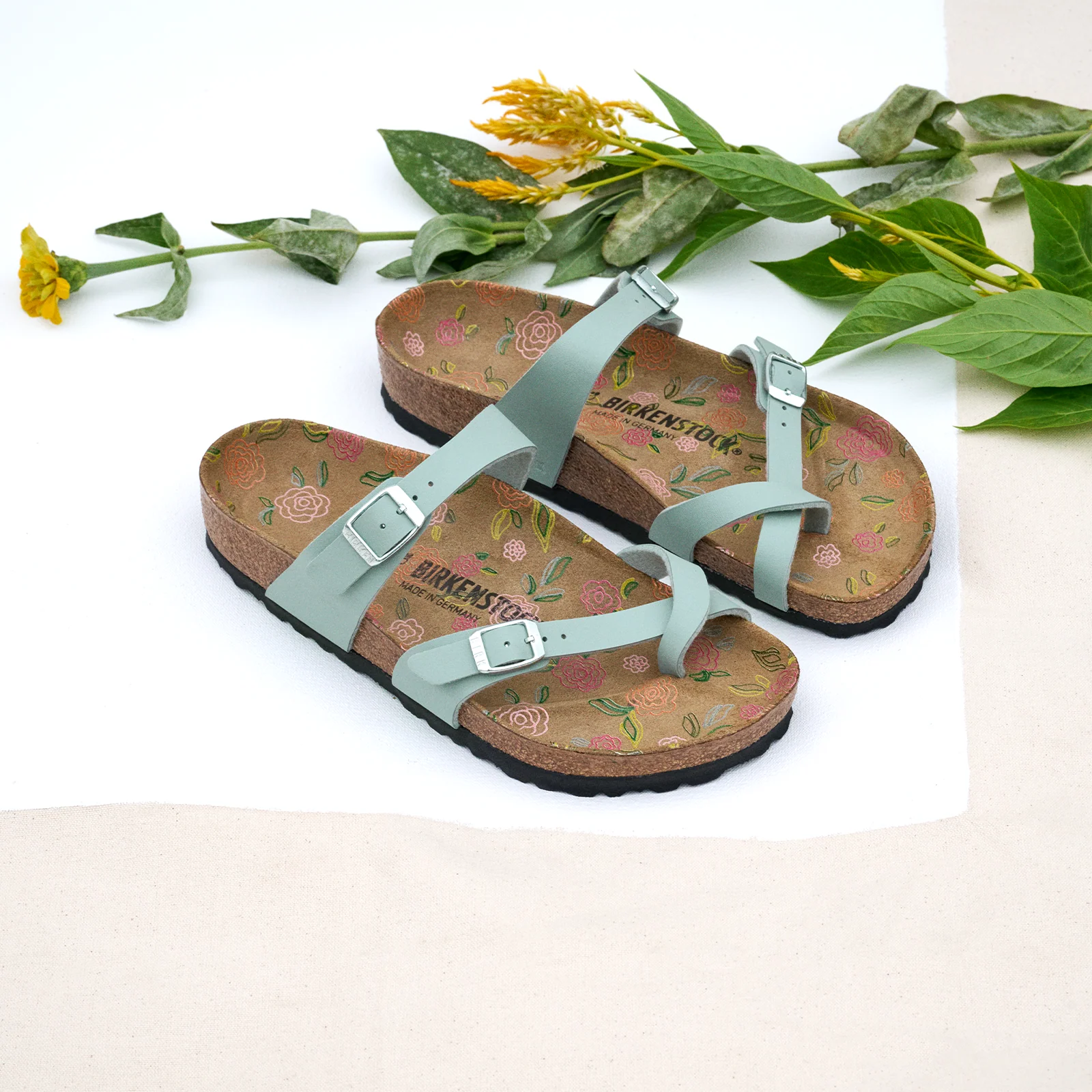 Birkenstock Mayari Sandal (Women) - Flowers Pure Sage Birko-Flor - Image 10
