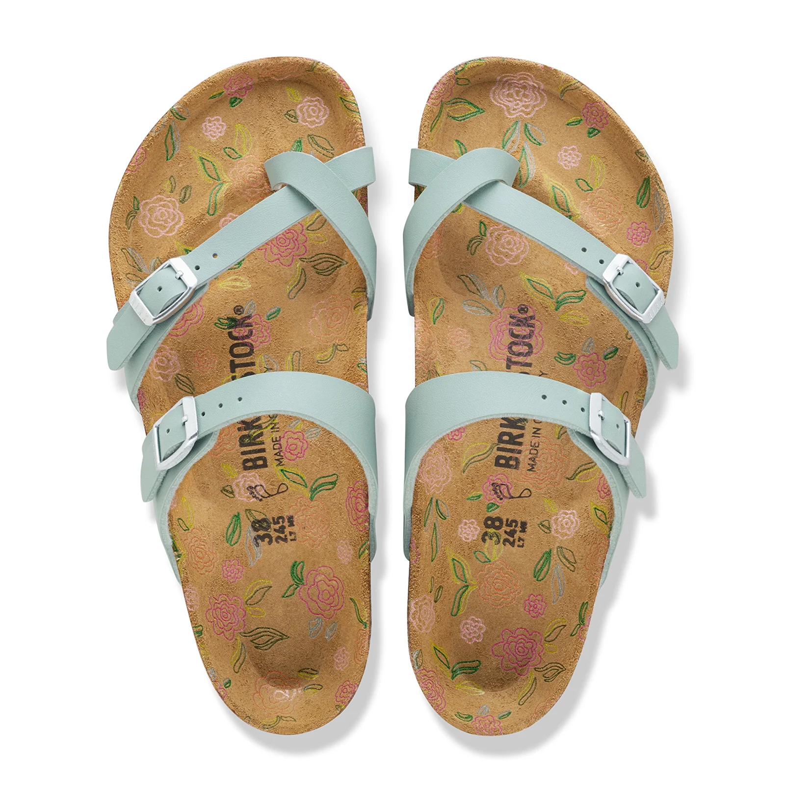 Birkenstock Mayari Sandal (Women) - Flowers Pure Sage Birko-Flor - Image 2