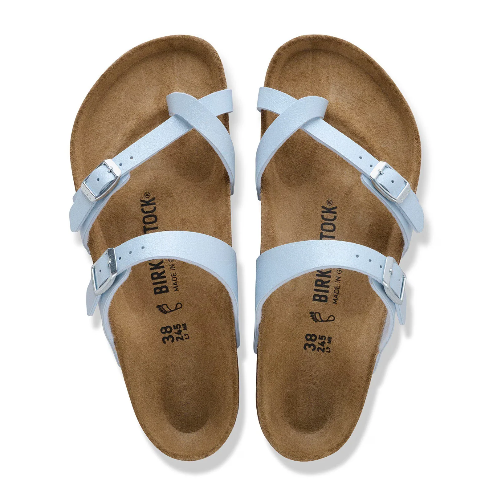 Birkenstock Mayari Sandal (Women) - Graceful Baby Blue Birko-Flor - Image 2