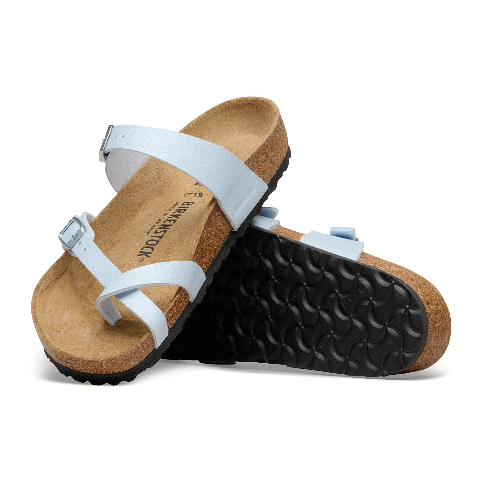 Birkenstock Mayari Sandal (Women) - Graceful Baby Blue Birko-Flor - Image 3