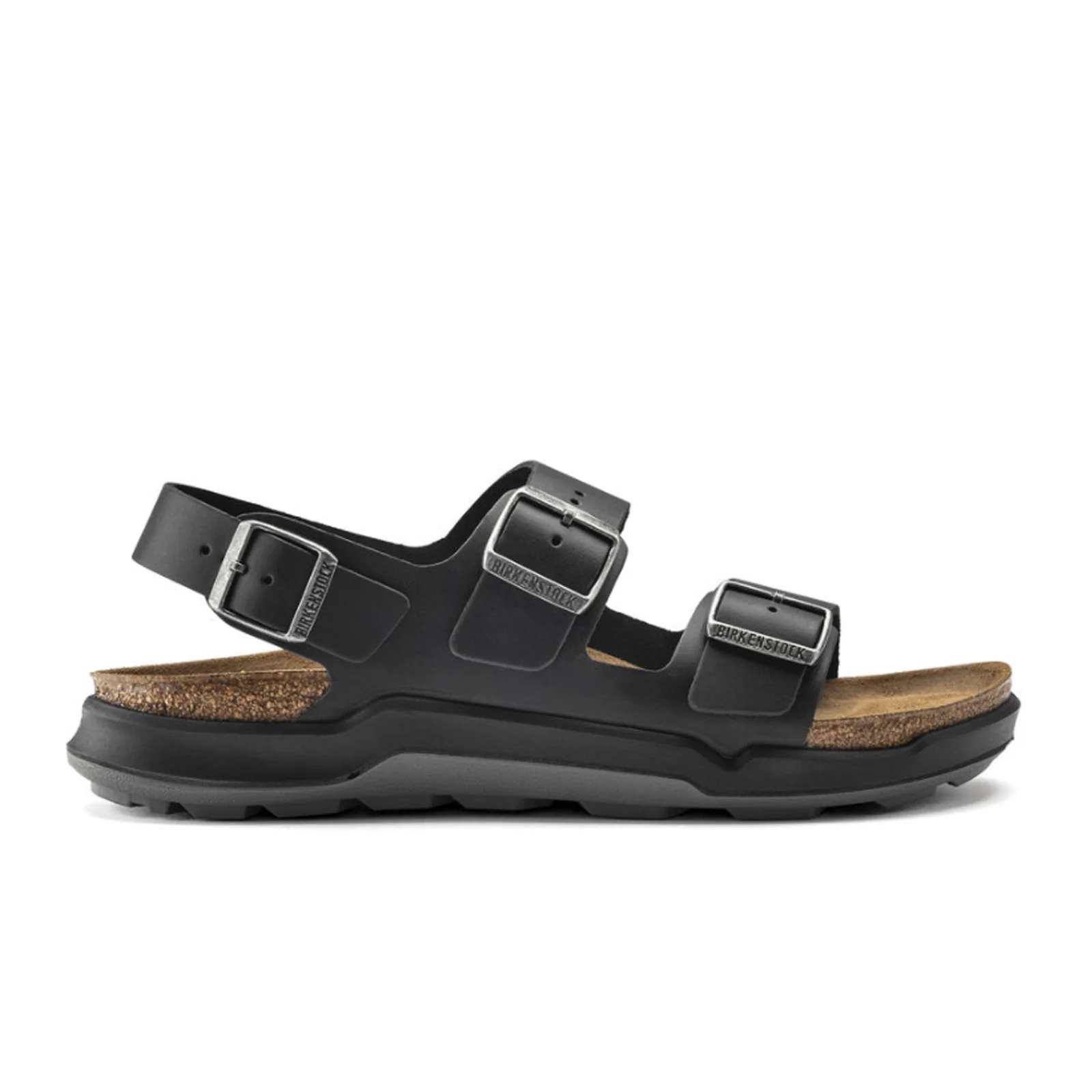 Birkenstock Milano Rugged Backstrap Sandal (Men) - Black Oiled Leather - Image 5