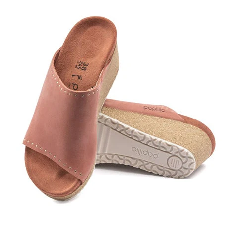 Birkenstock Namica Rivets Wedge Sandal (Women) - Earth Red Leather - Image 3