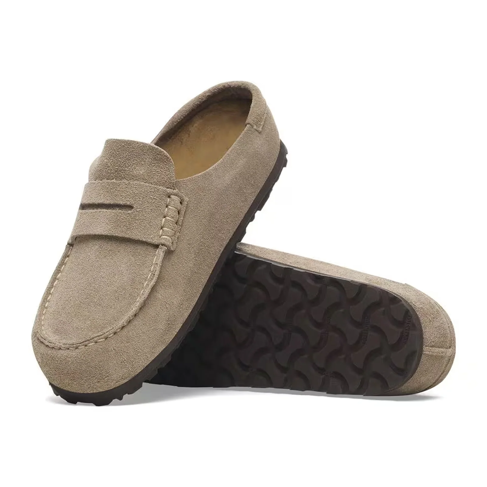 Birkenstock Naples Wrapped Clog (Men) - Taupe Suede - Image 3