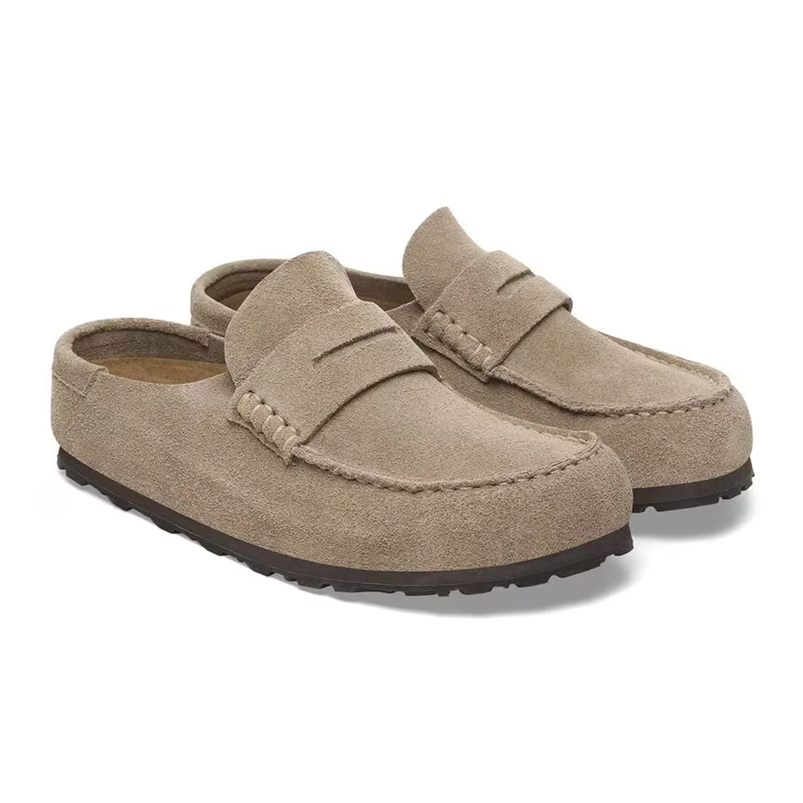 Birkenstock Naples Wrapped Clog (Men) - Taupe Suede - Image 4