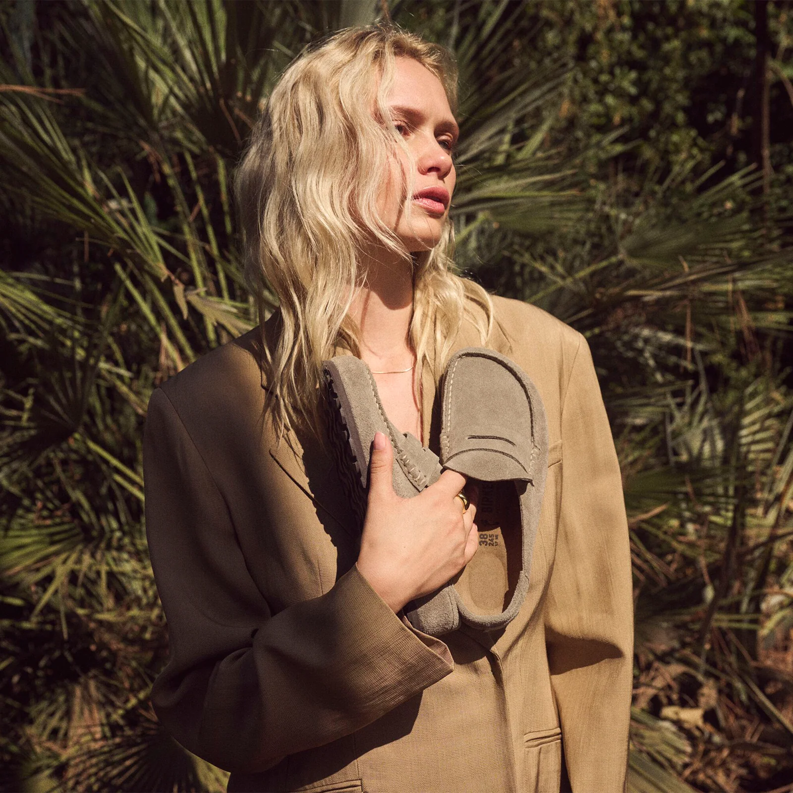 Birkenstock Naples Wrapped Narrow Clog (Women) - Taupe Suede - Image 7