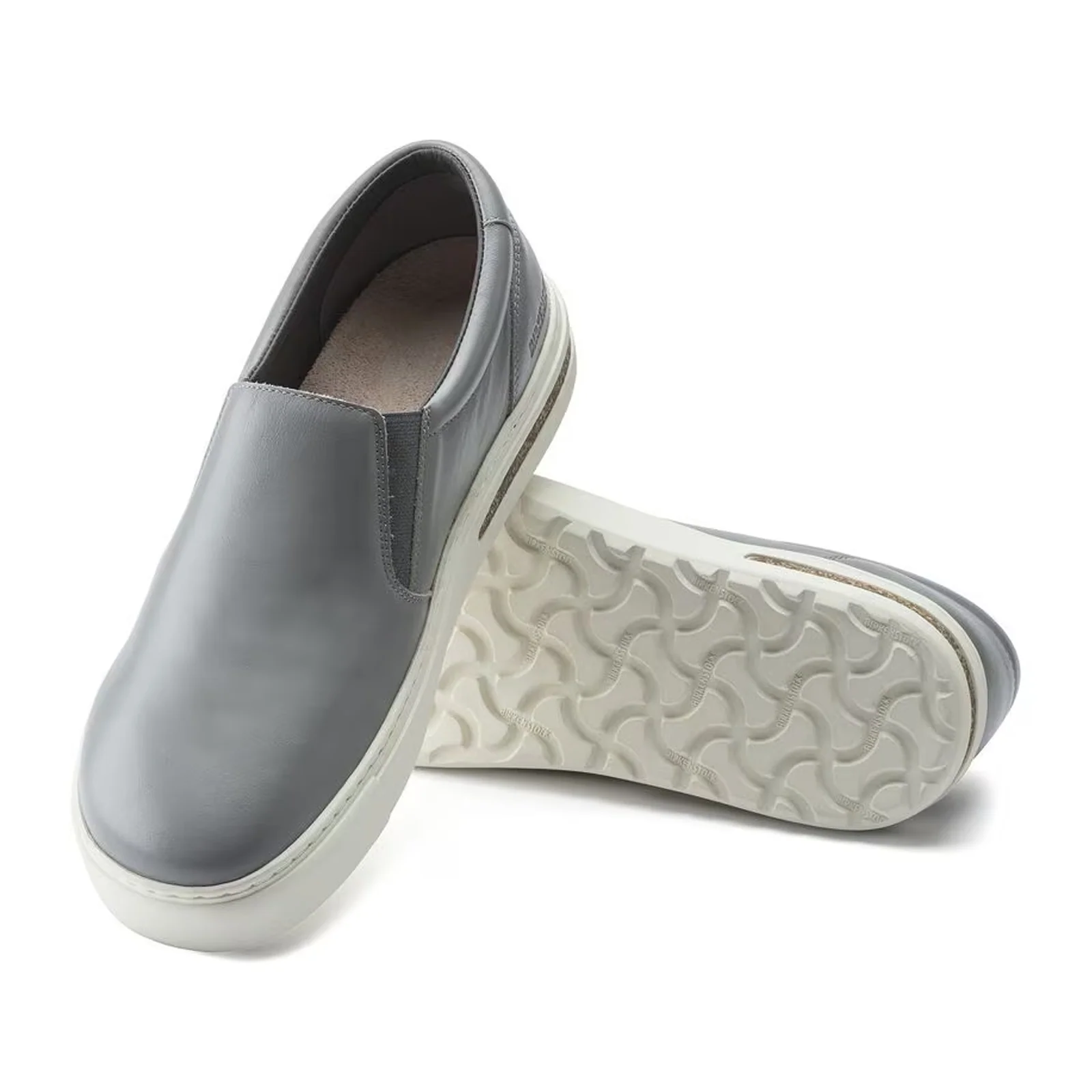 Birkenstock Oswego Narrow Slip On Sneaker (Women) - Gray Leather - Image 3