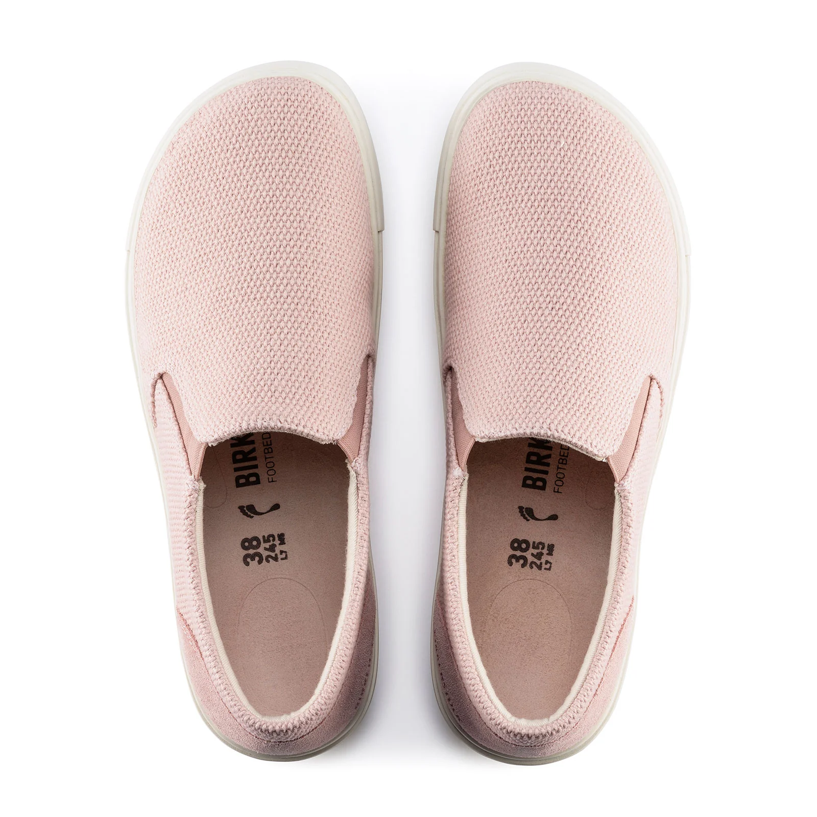 Birkenstock Oswego Narrow Slip On Sneaker (Women) - Soft Pink Canvas - Image 2