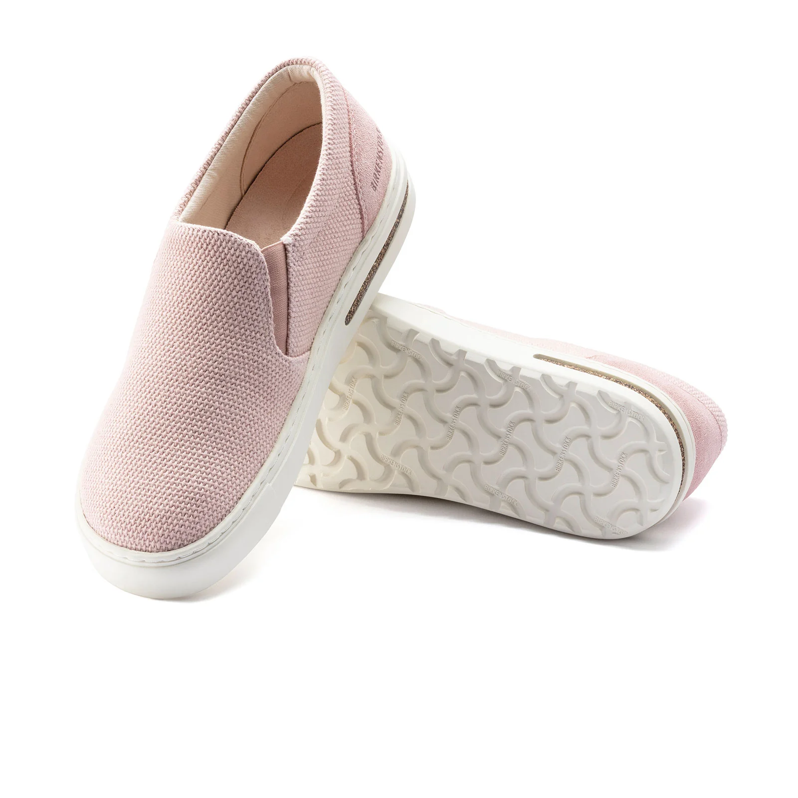 Birkenstock Oswego Narrow Slip On Sneaker (Women) - Soft Pink Canvas - Image 3