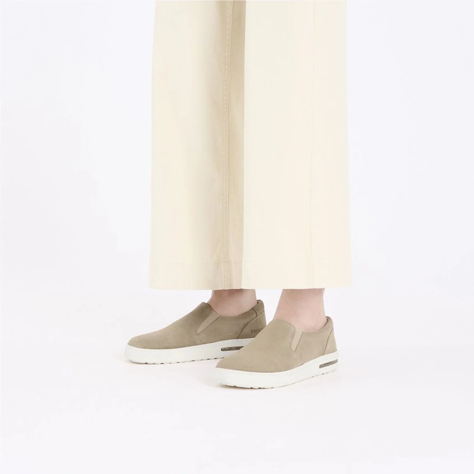 Birkenstock Oswego Narrow Slip On Sneaker (Women) - Taupe Suede - Image 6