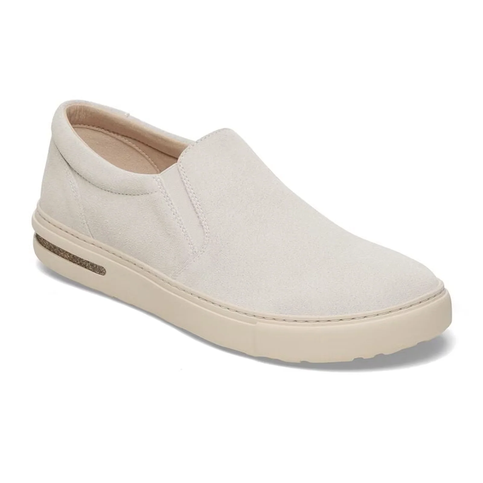 Birkenstock Oswego Narrow Slip On Sneaker (Women) - Antique White Suede