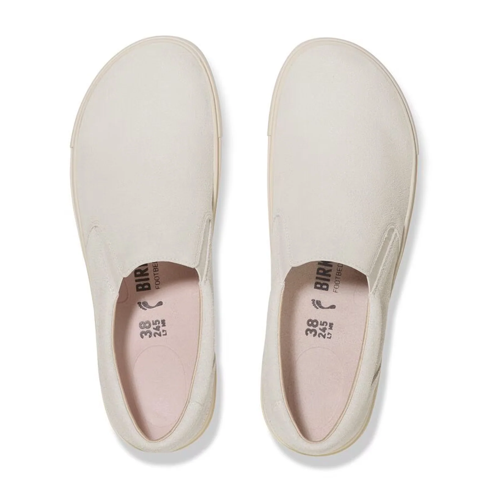 Birkenstock Oswego Narrow Slip On Sneaker (Women) - Antique White Suede - Image 2