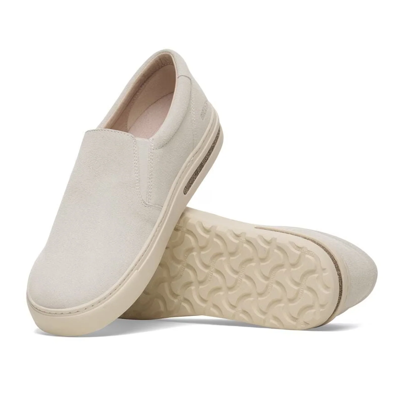 Birkenstock Oswego Narrow Slip On Sneaker (Women) - Antique White Suede - Image 3