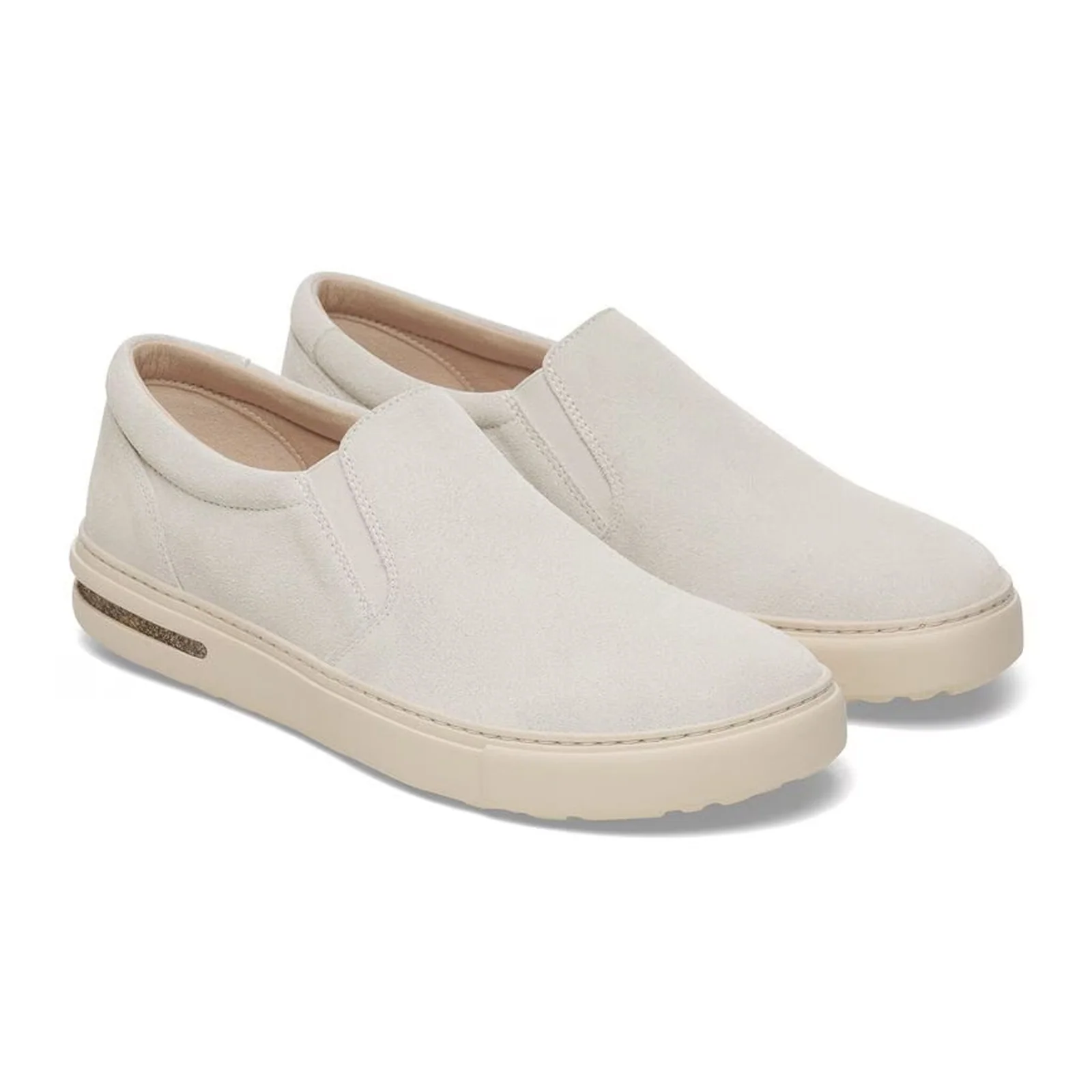 Birkenstock Oswego Narrow Slip On Sneaker (Women) - Antique White Suede - Image 4