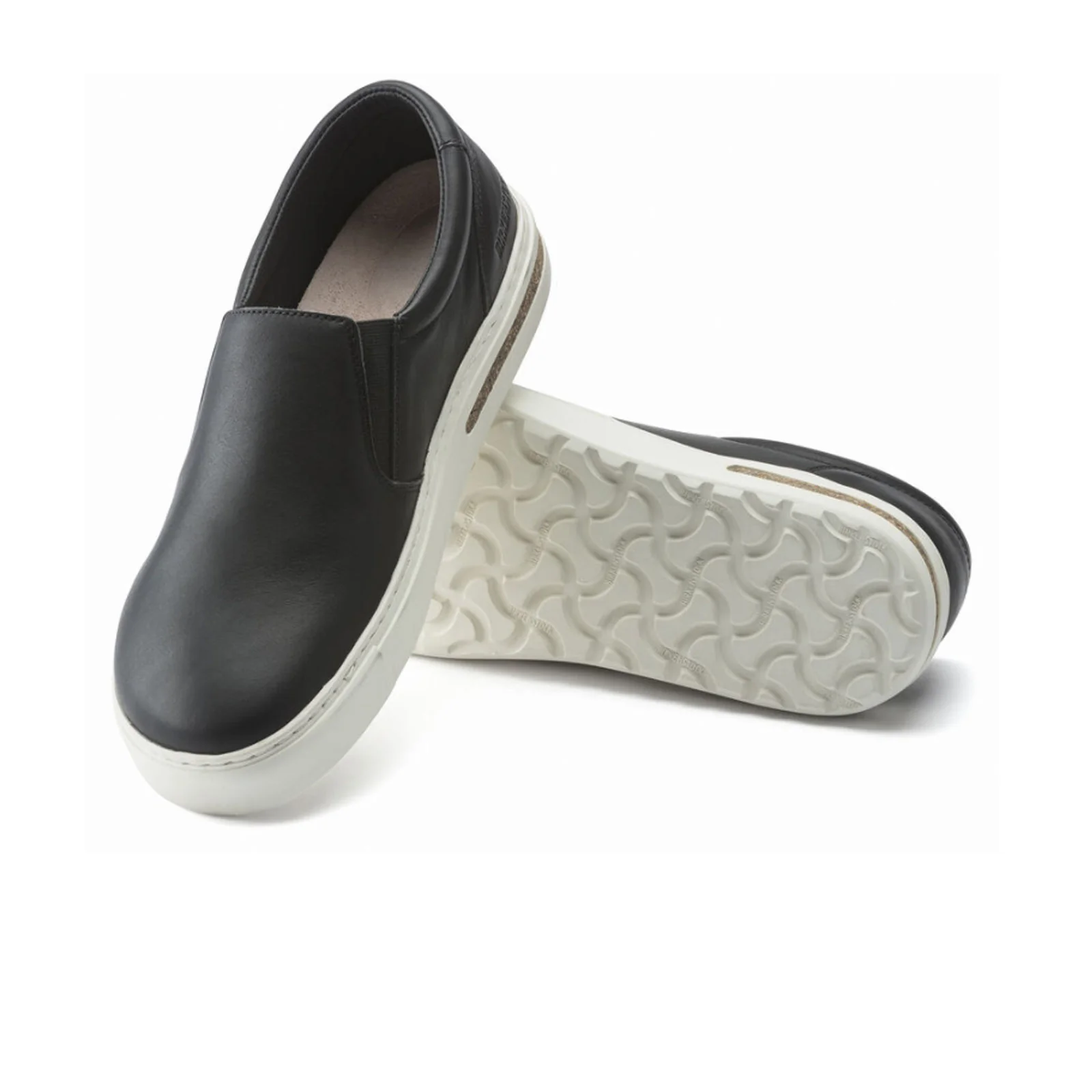 Birkenstock Oswego Slip On Sneaker (Men) - Black Leather - Image 3