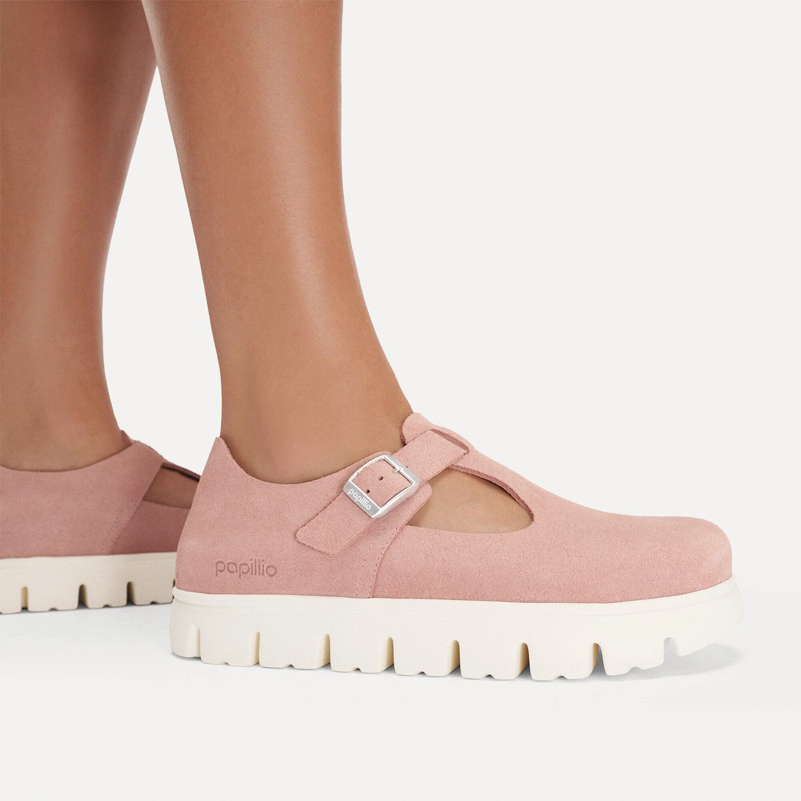 Birkenstock Paris Chunky Narrow Mary Jane (Women) - Pink Clay Suede - Image 7