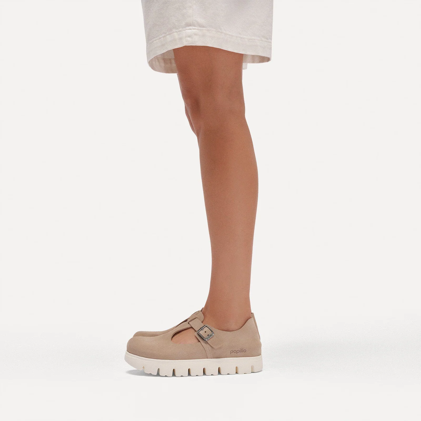 Birkenstock Paris Chunky Narrow Mary Jane (Women) - Warm Sand Suede - Image 6