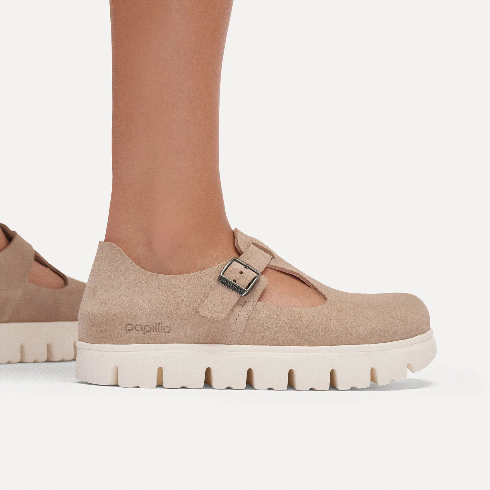 Birkenstock Paris Chunky Narrow Mary Jane (Women) - Warm Sand Suede - Image 7
