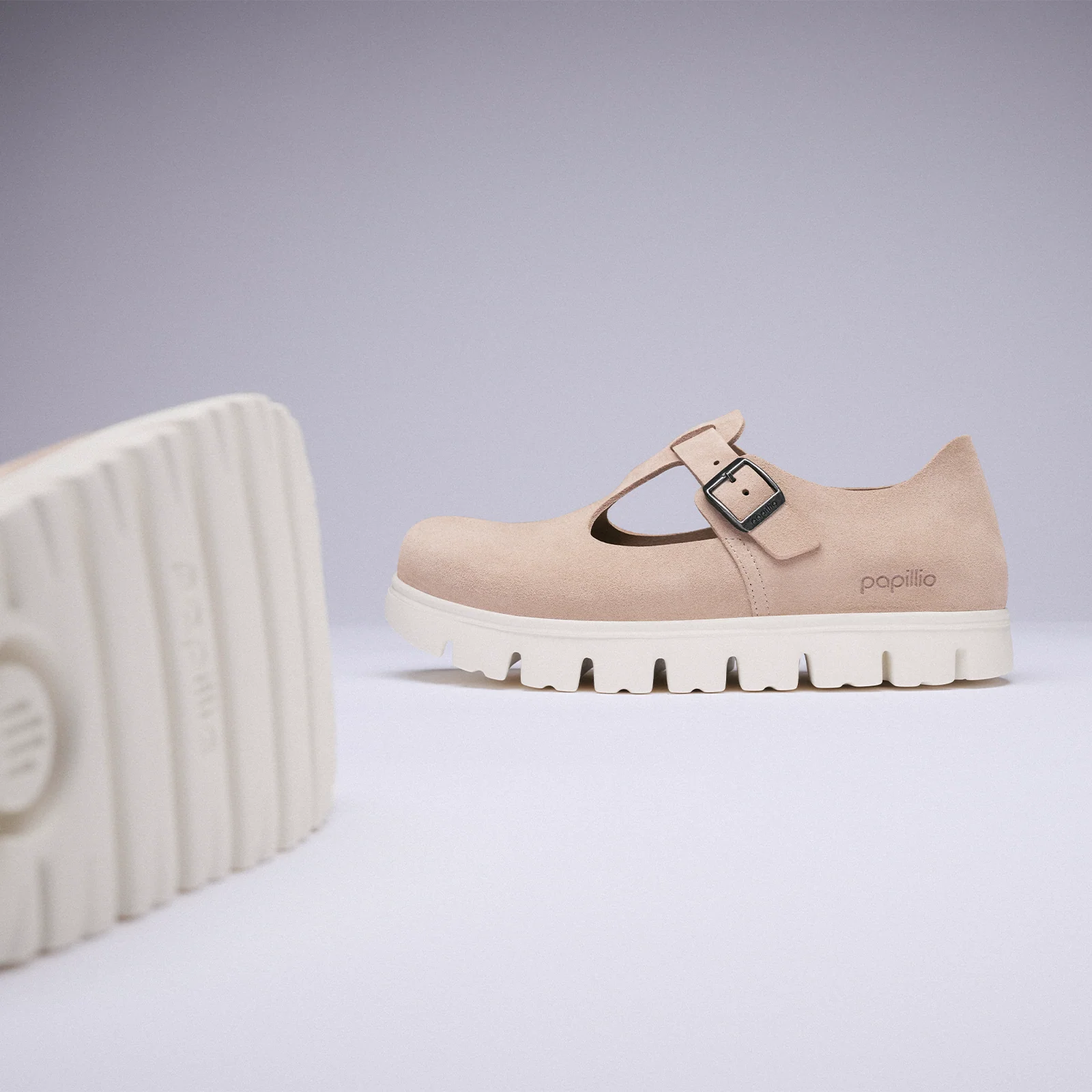 Birkenstock Paris Chunky Narrow Mary Jane (Women) - Warm Sand Suede - Image 8