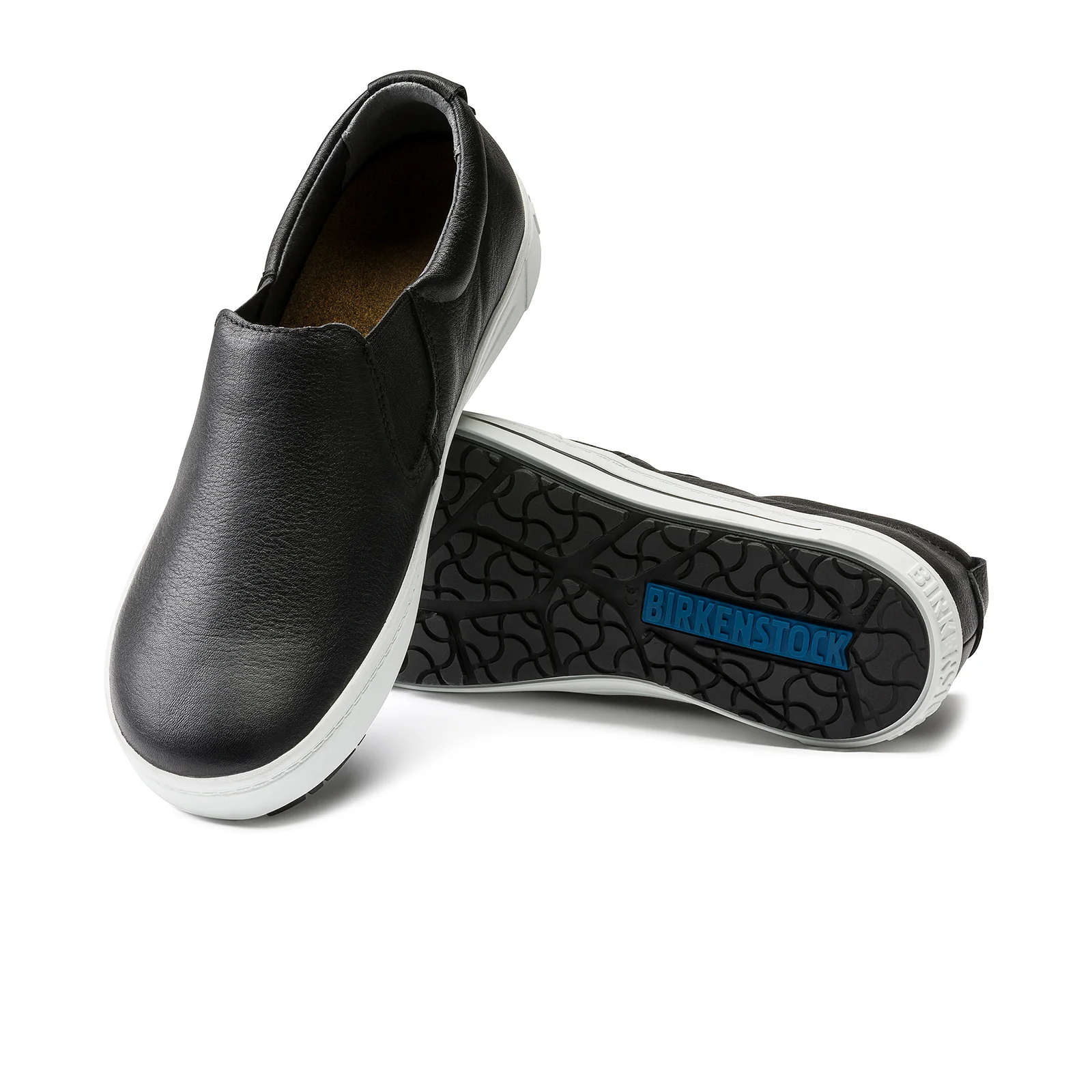 Birkenstock QO400 Slip On Safety Shoe (Unisex) - Black Leather - Image 2