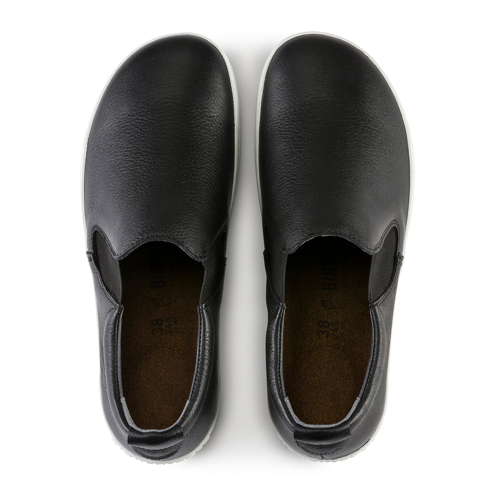 Birkenstock QO400 Slip On Safety Shoe (Unisex) - Black Leather - Image 3